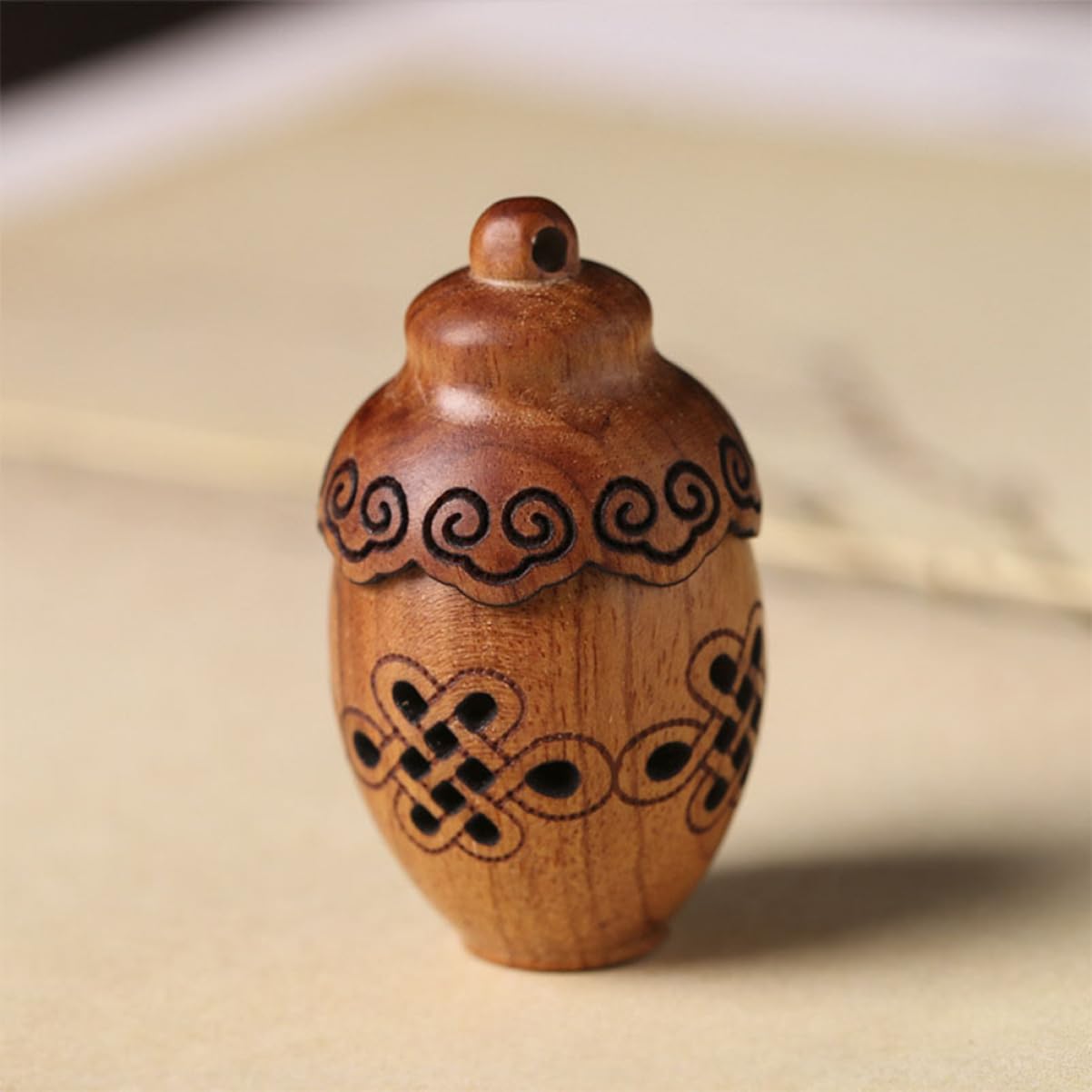 Wooden Perfume Holder Carving Decorative Bottle for Scent Balls
