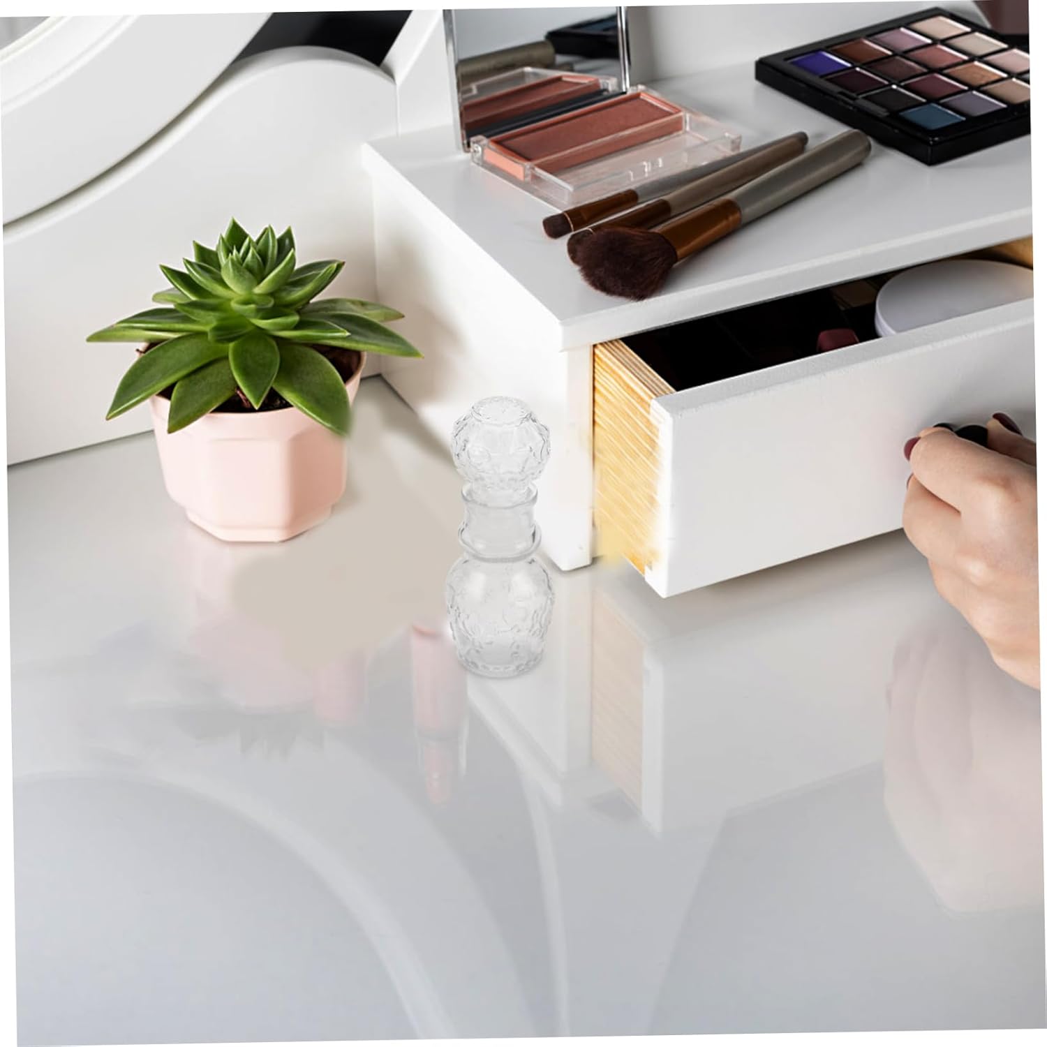 Vintage Miniature Glass Perfume Bottle for Travel and Home Decor