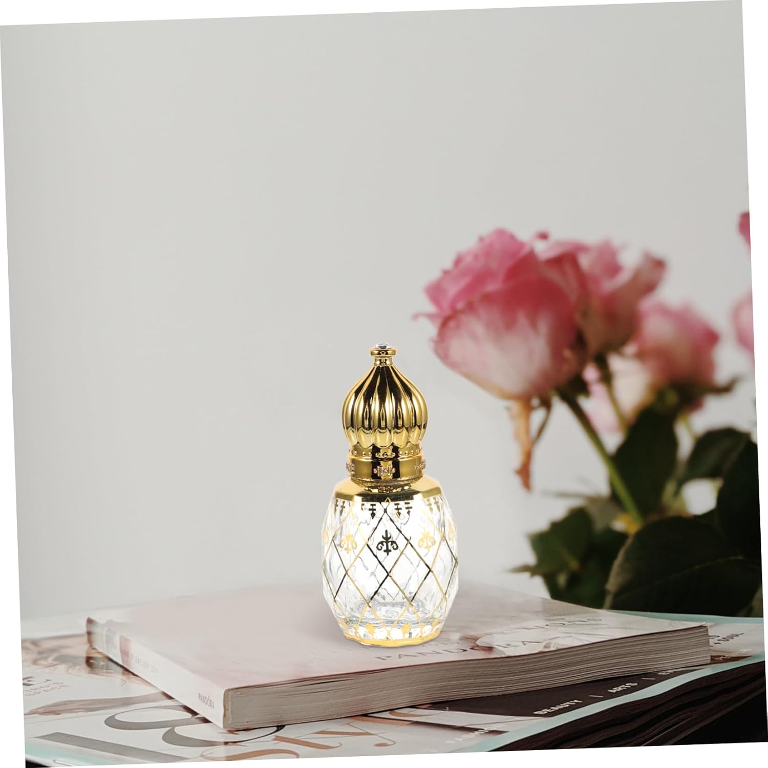 PRETYZOOM Refillable Perfume Bottle with Elegant Crown Cap