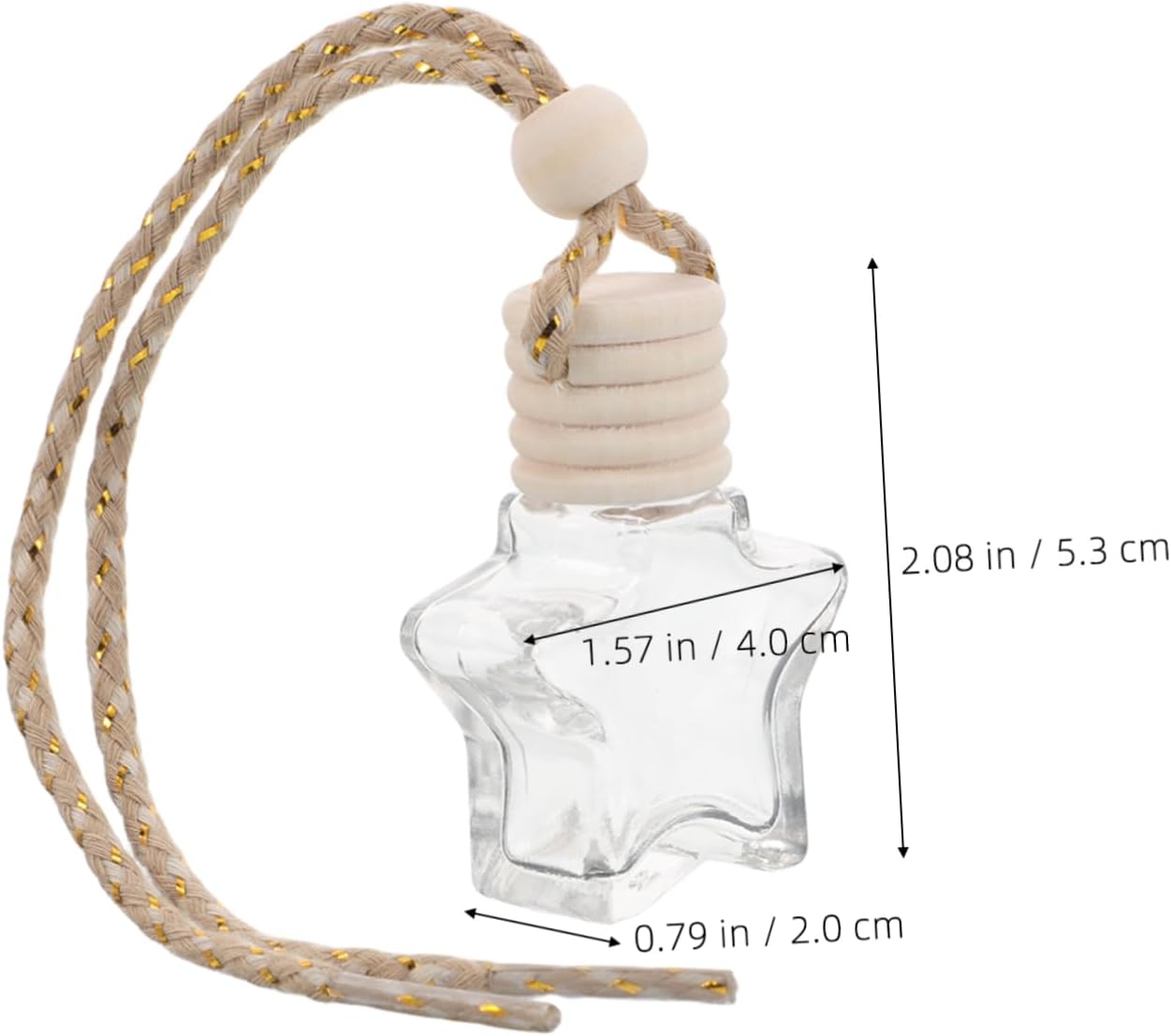 PartyKindom 2pcs Car Freshener Bottles Aromatherapy Hanging Pendant Empty Perfume Bottle for Car Decor