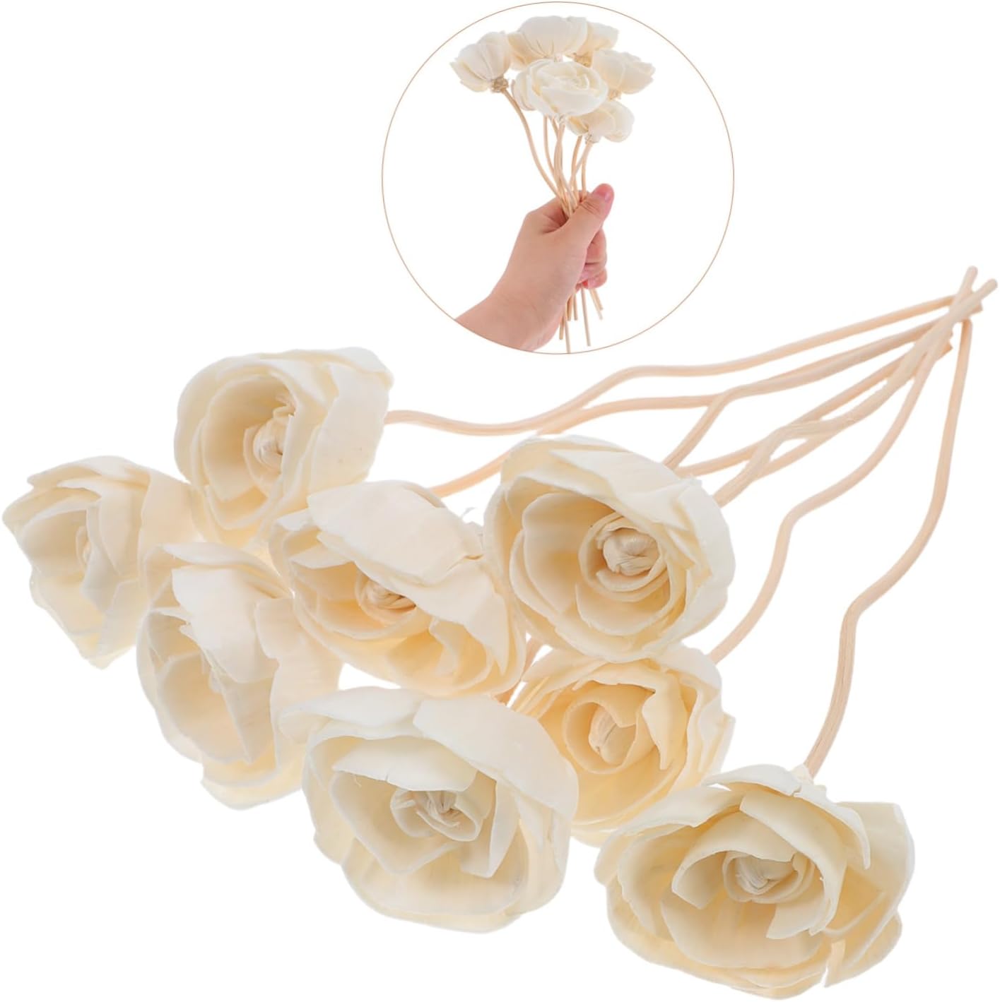 ABOOFAN 8pcs Flower Rattan Diffuser Sticks for Home Aroma