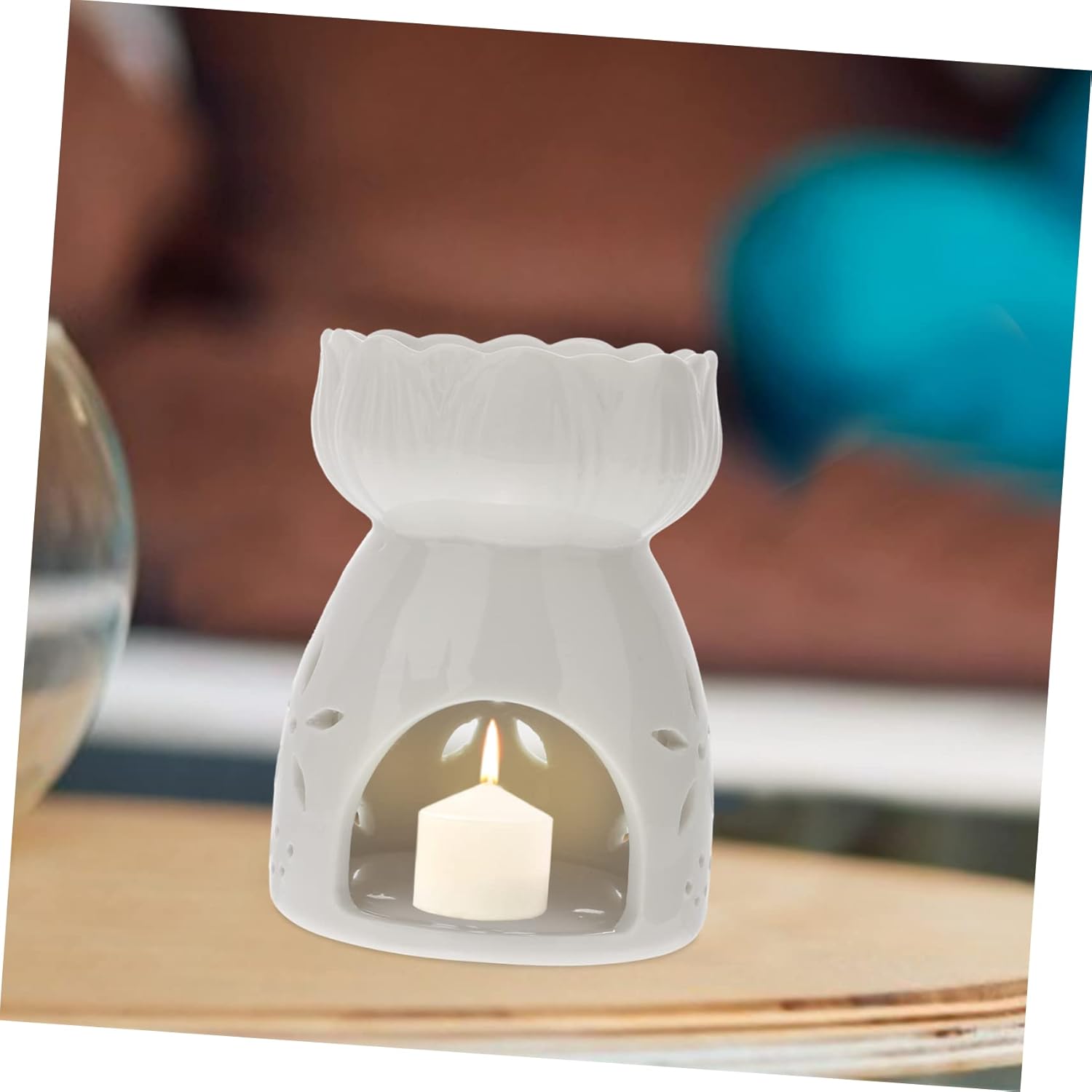 Ceramic Aroma Diffuser with Tea Light Holder for Home Decor