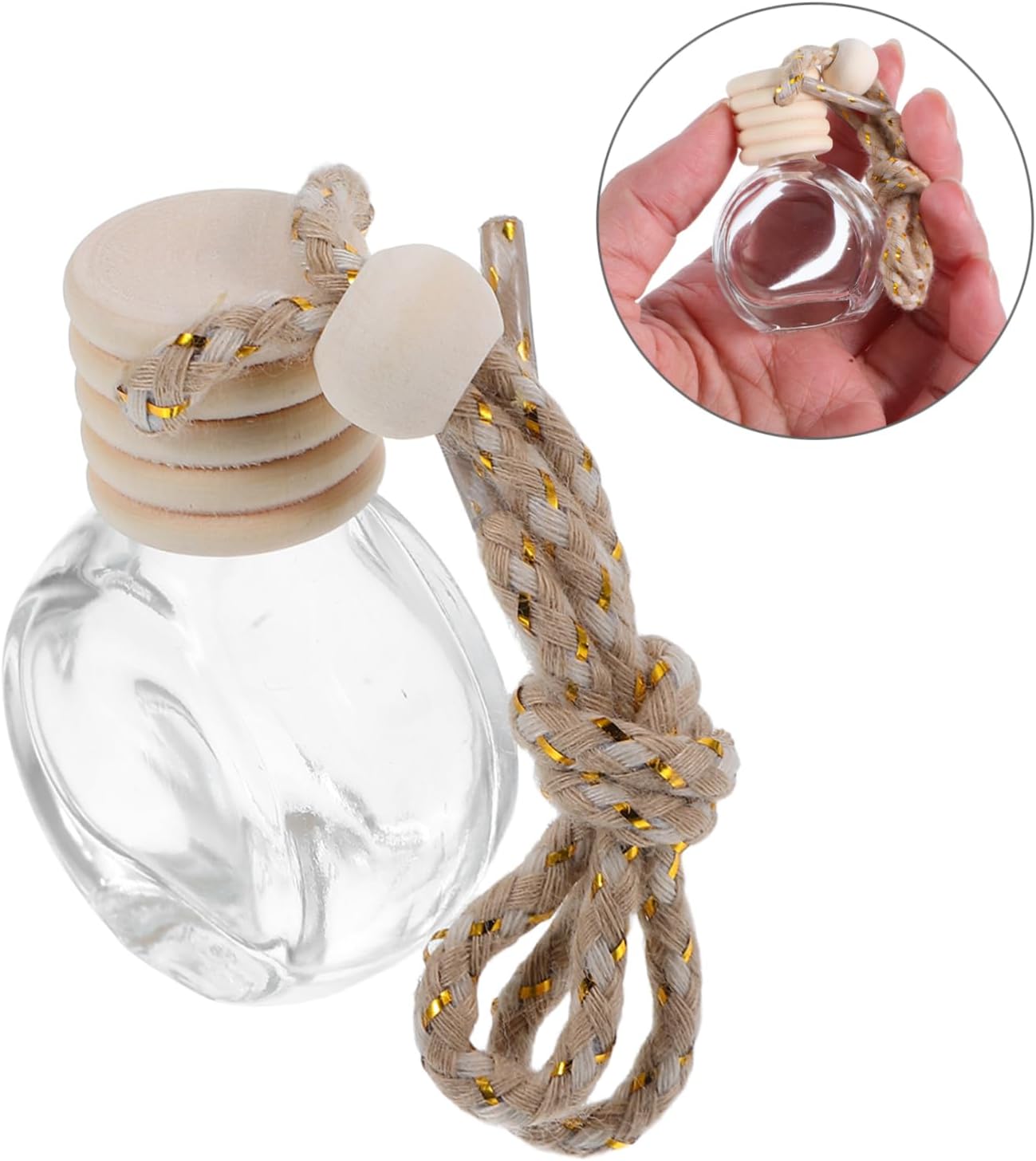 6Pcs Compact Hanging Perfume Bottles for Car Freshness and Home Decor