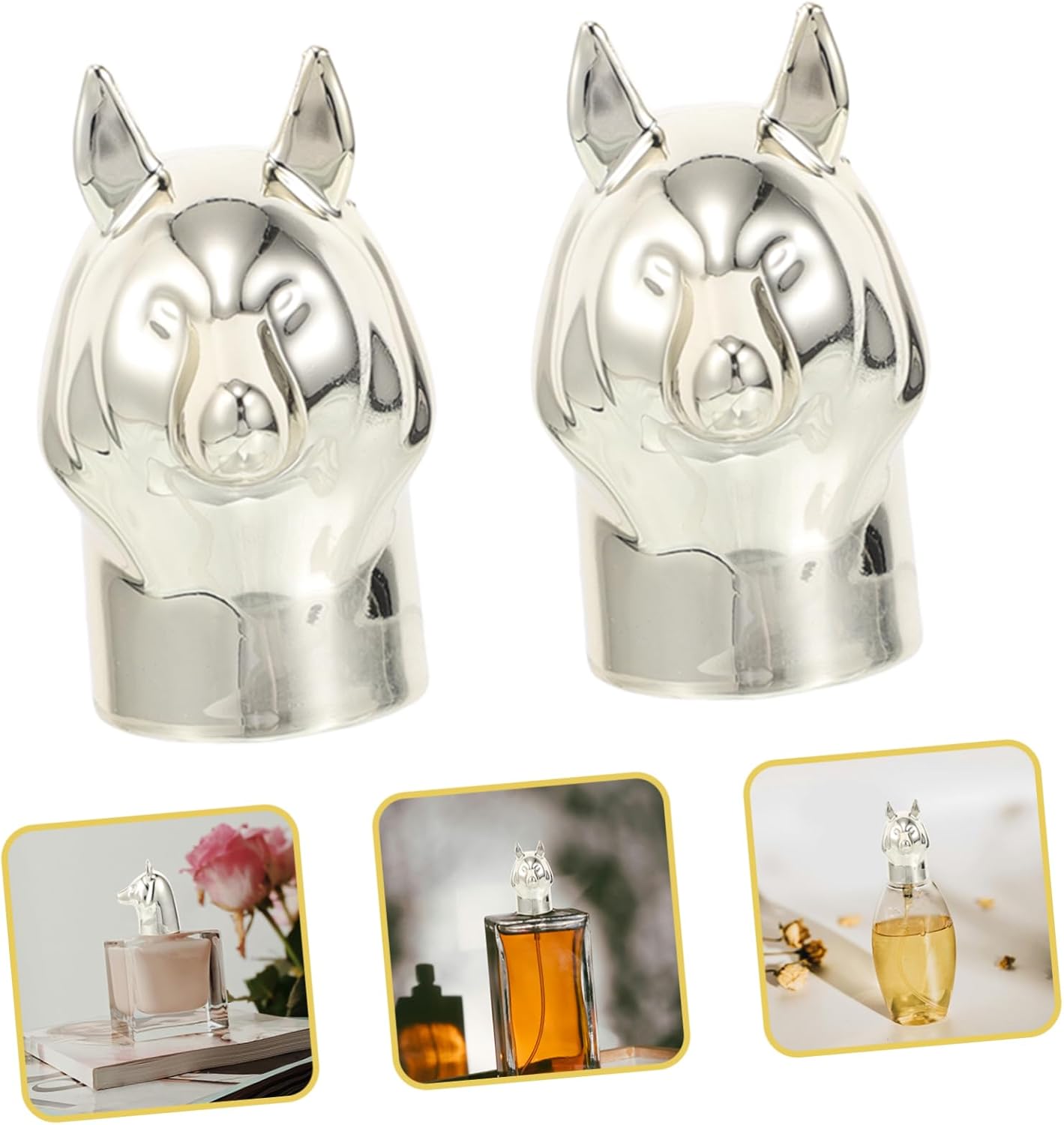 5pcs Fox Perfume Bottle Closures for DIY Projects Replacement