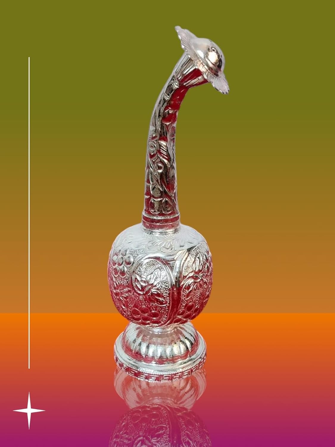 German Silver-Plated Attardani Pooja Room Sprinkler