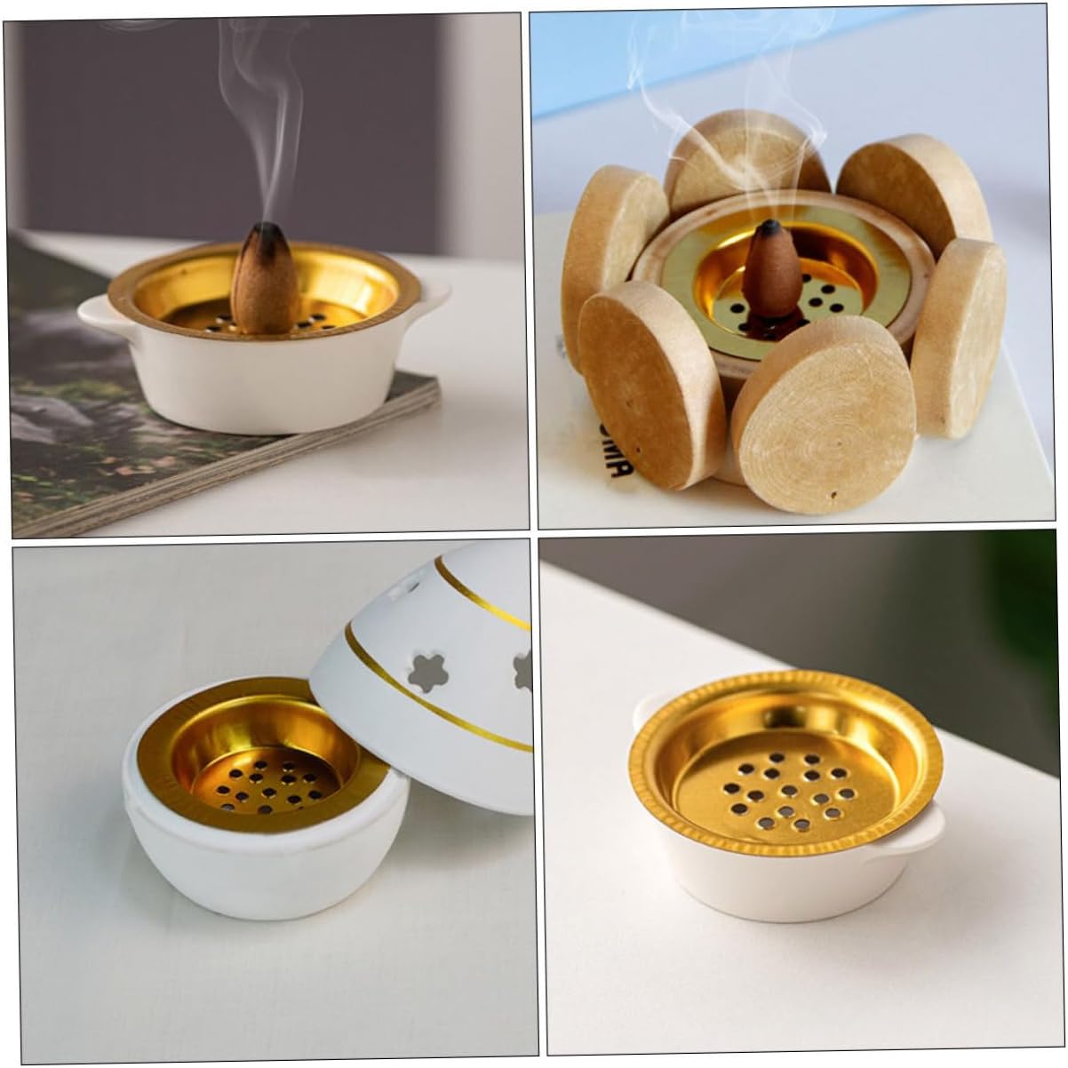 10pcs Middle Eastern Style Charcoal Burner Trays for Aromatherapy