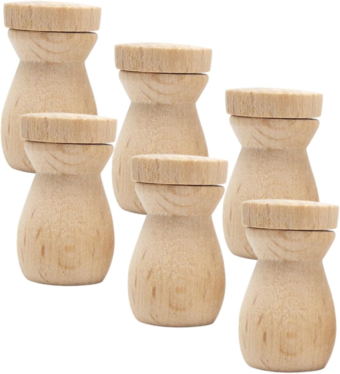 6pcs DIY Essential Oil Diffuser Bottle Pendants Wooden Decor
