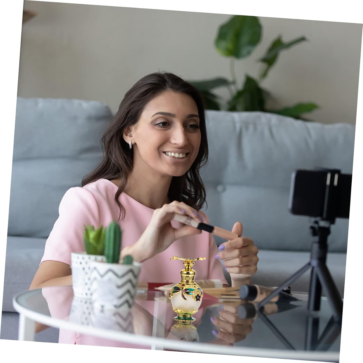 1Pc Glass Essential Oil Bottle for Aromatherapy Diffuser Storage and Perfume Use