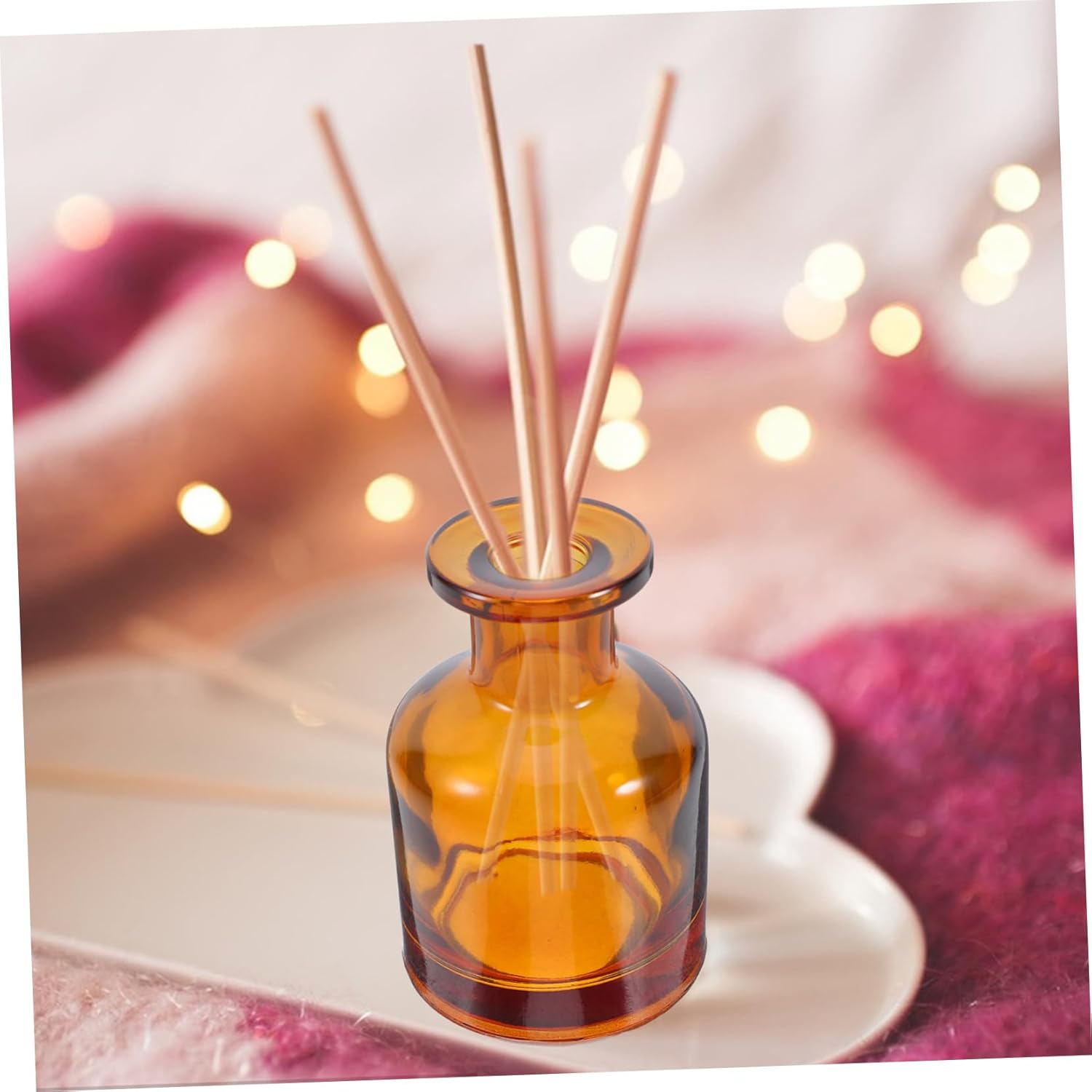 2pcs Glass Reed Diffuser Bottles Refillable Aromatherapy Sticks Holders for Home Office Car