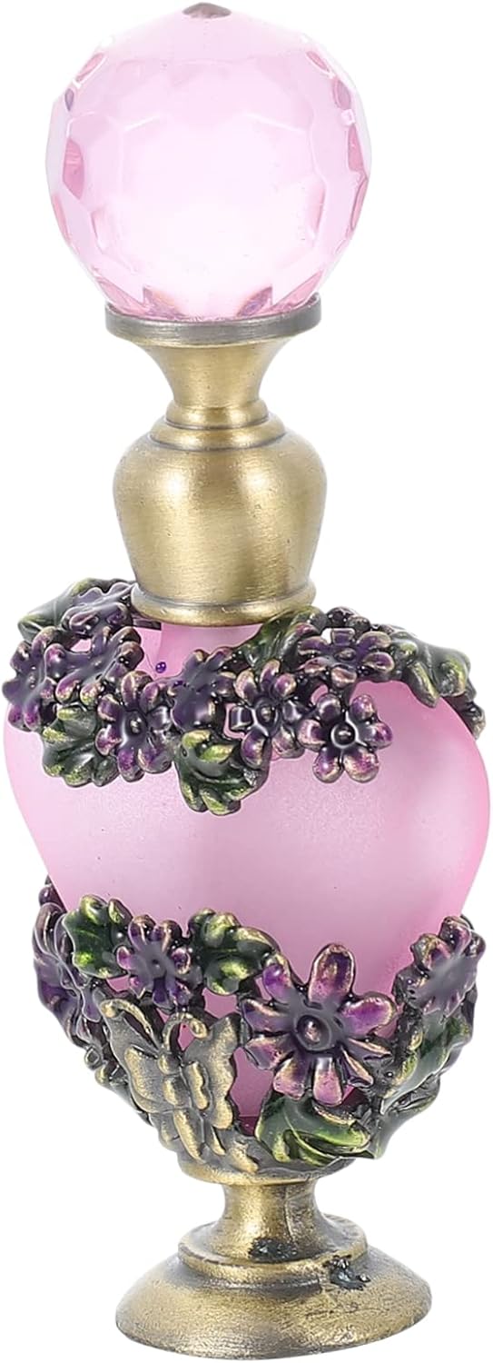 Chic Vintage Decorative Perfume Bottle 100ml Empty Essential Oil Container for Travel and Personal Use