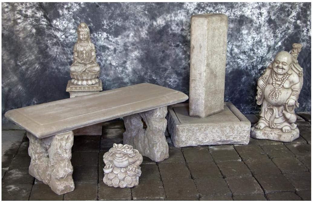 Basalt Fountain with Traveling Buddha Seating and Bench Package 1086