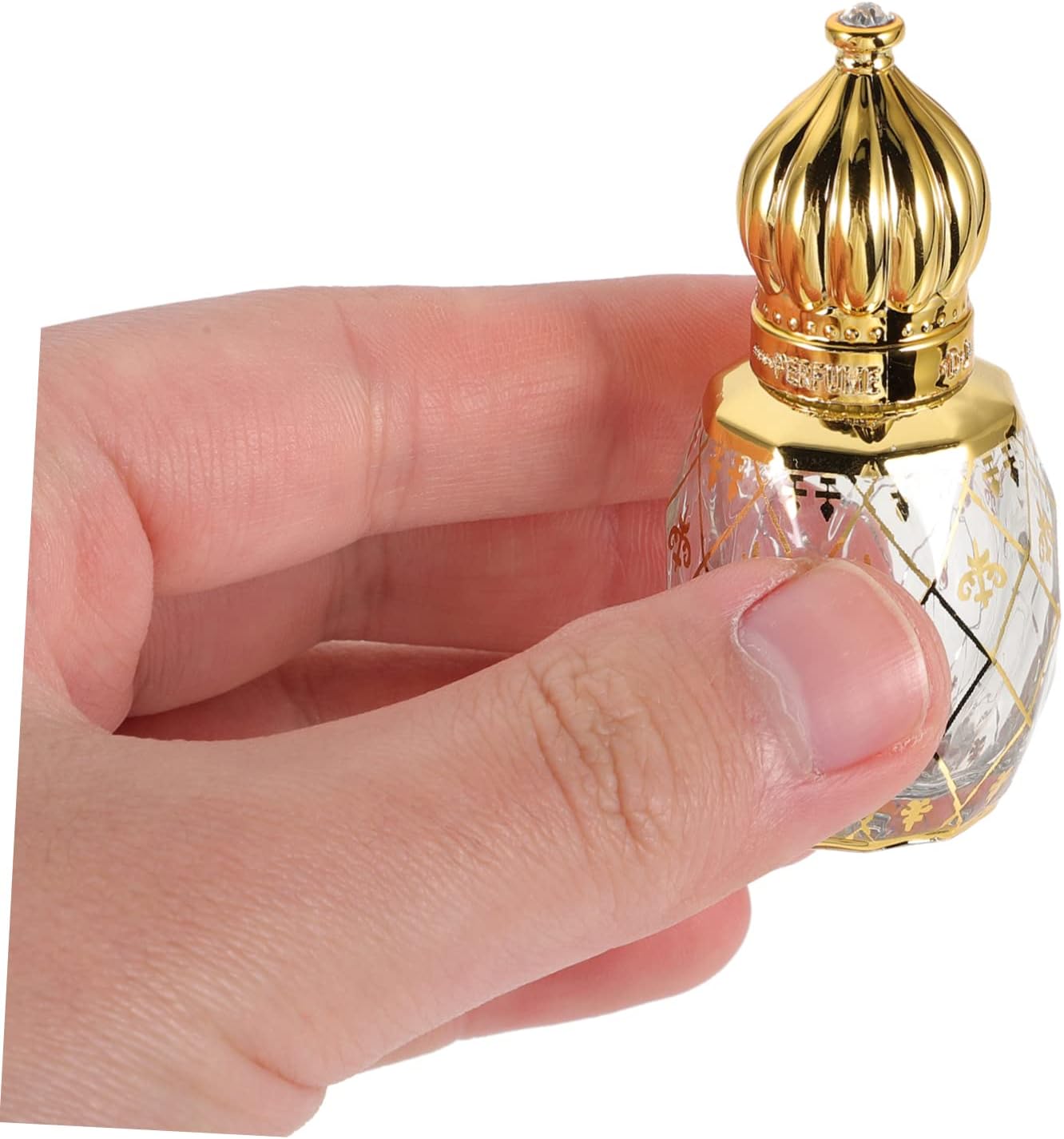 Cabilock 8ml Refillable Middle Eastern Gold Crown Aroma Bottle