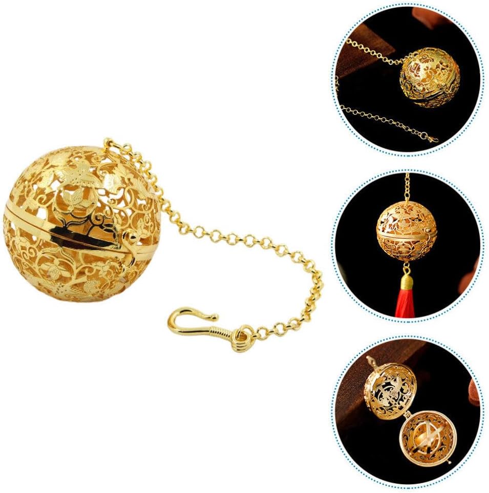 POPETPOP Brass Aromatherapy Ball Pendant for Home and Car