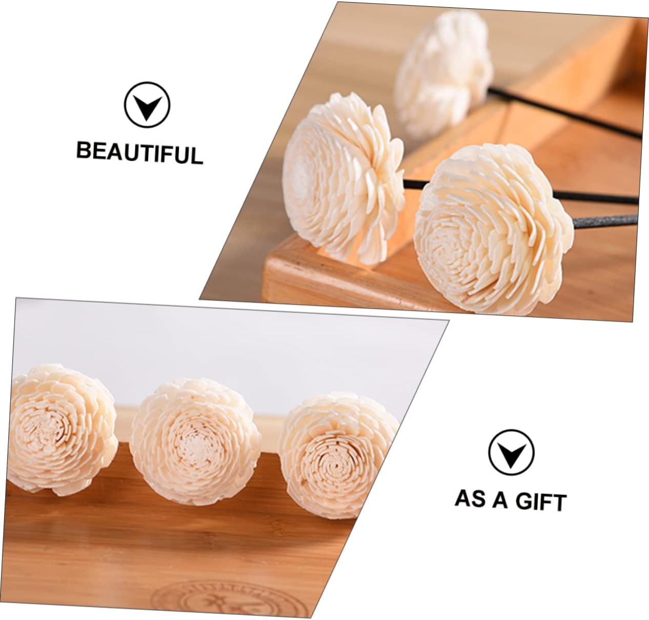 Healifty 3Pcs Rattan Dried Flower Aromatherapy Diffuser Sticks for Home Fragrance Stylish Decor Accessory