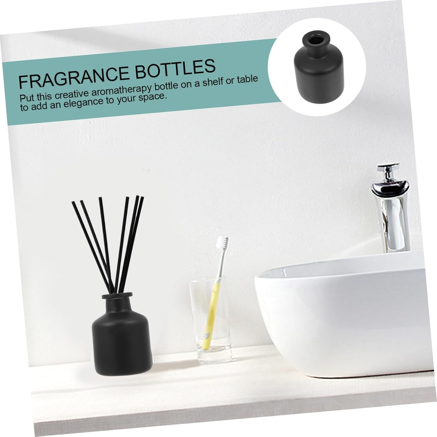 Cabilock 3pcs Frosted Aromatherapy Diffuser Bottles for Essential Oils