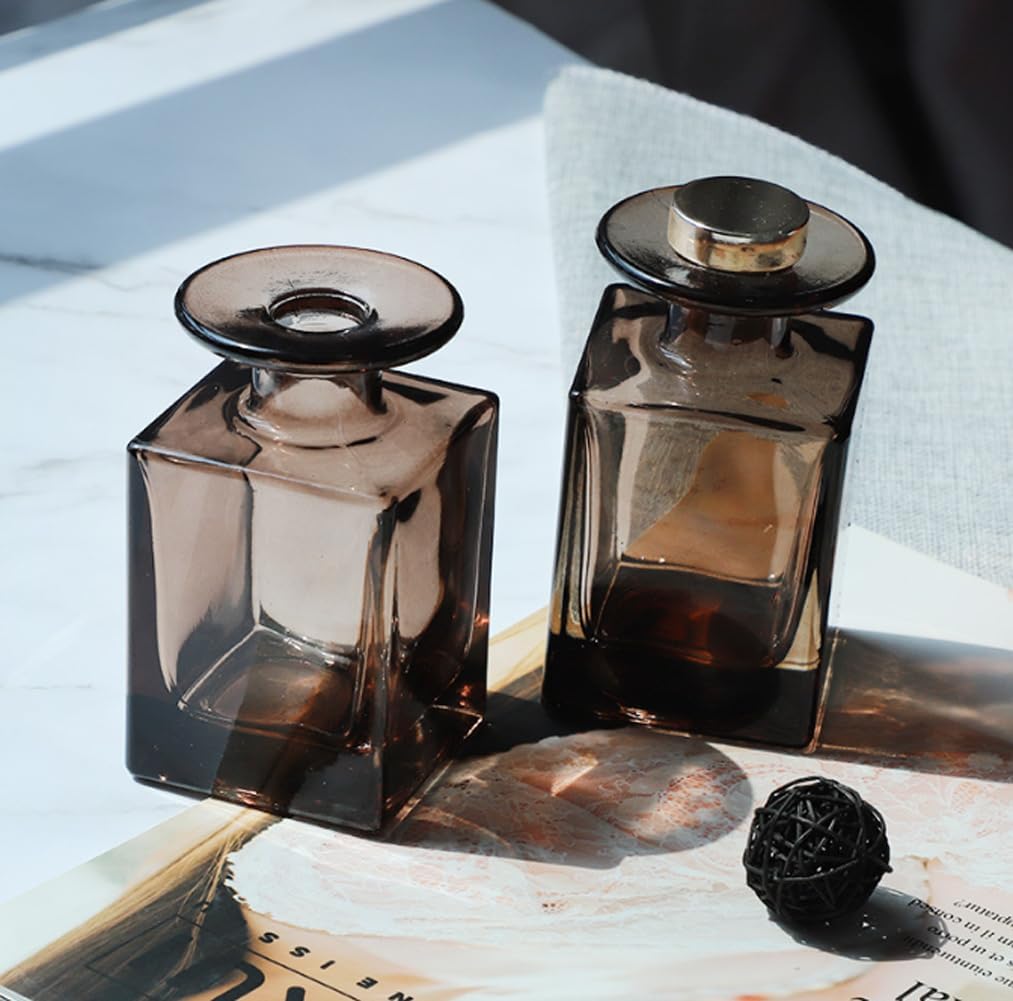 Quupy 150ML Square Brown Glass Diffuser Bottle