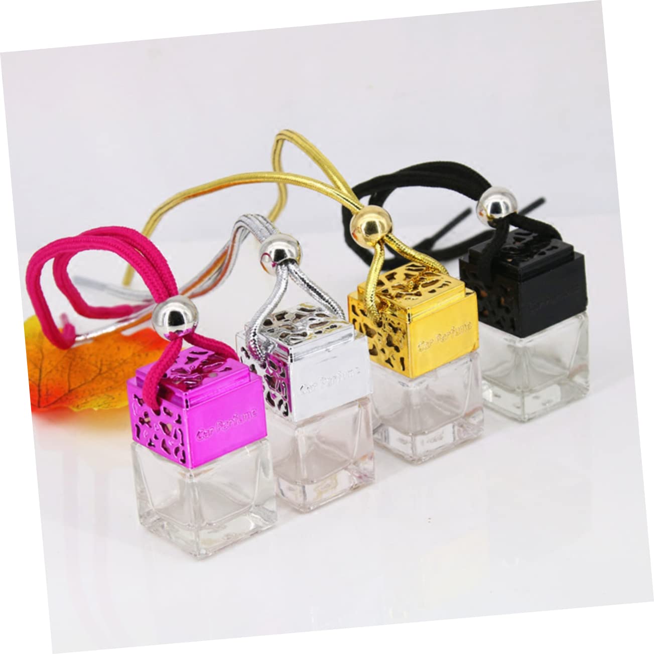 Glass Perfume Bottle with Hanging Pendant for Car