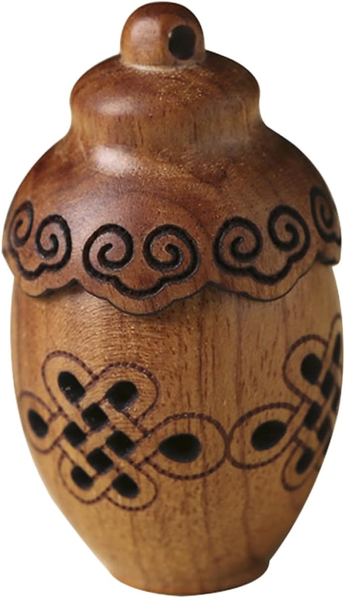 Hollow Aromatherapy Bottle Pendant with Rotating Design
