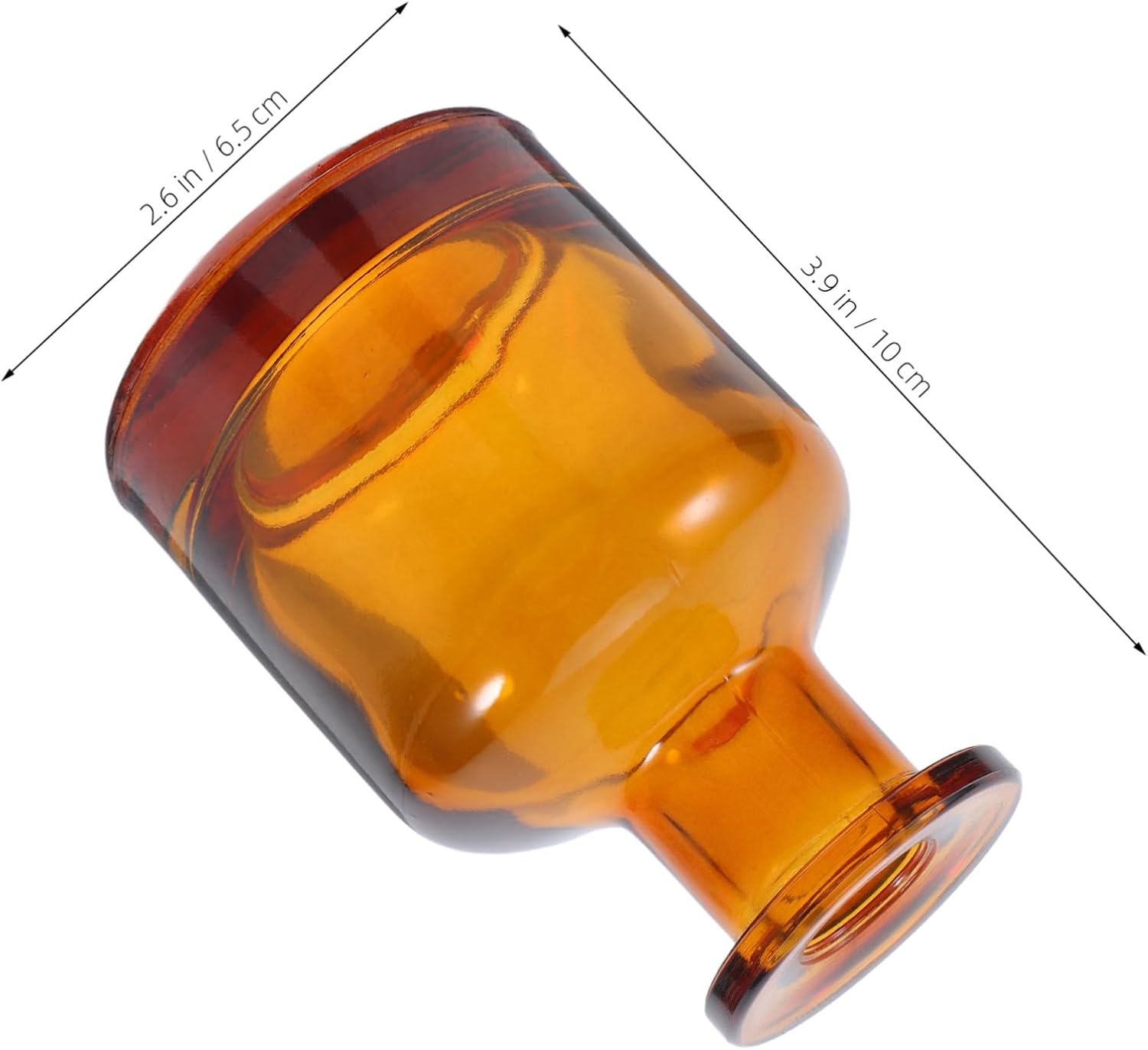 2pcs Glass Diffuser Bottles with Caps for Aromatherapy