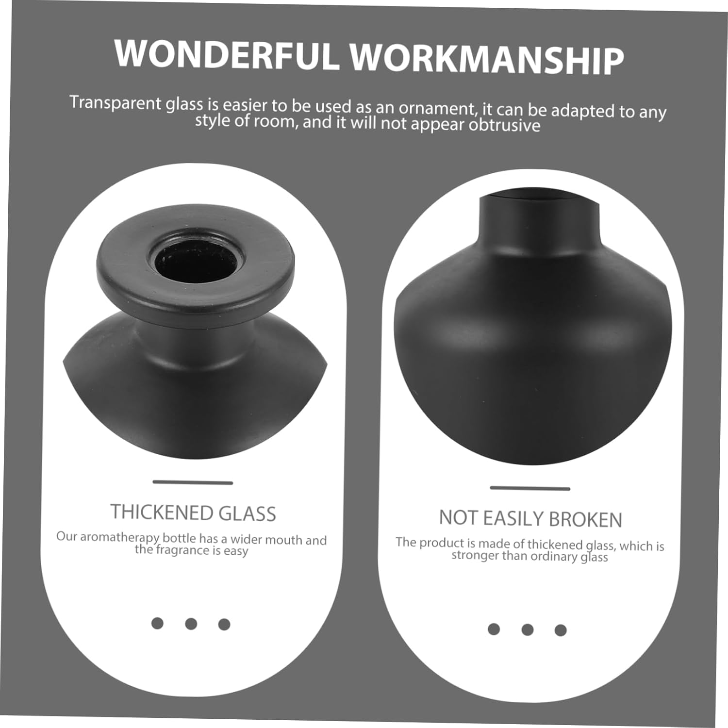 Garneck 2pcs Decorative Essential Oil Diffuser Bottle