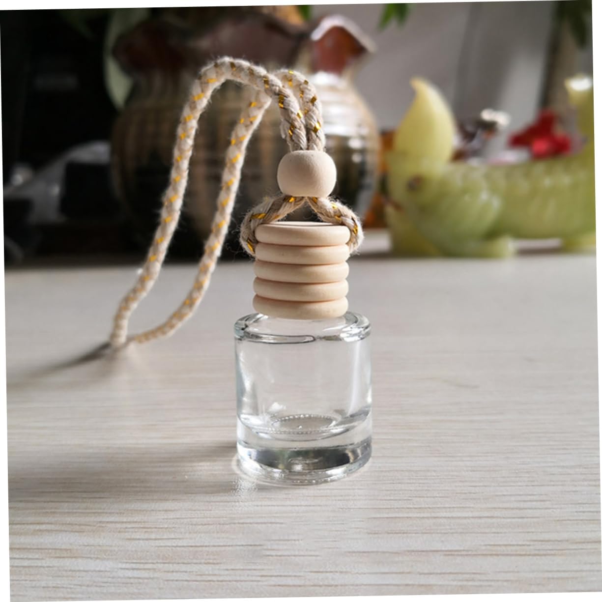 8pcs Car Glass Perfume Bottles Diffuser Pendant for Auto Decor Interior Decoration Hanging Scent Holder
