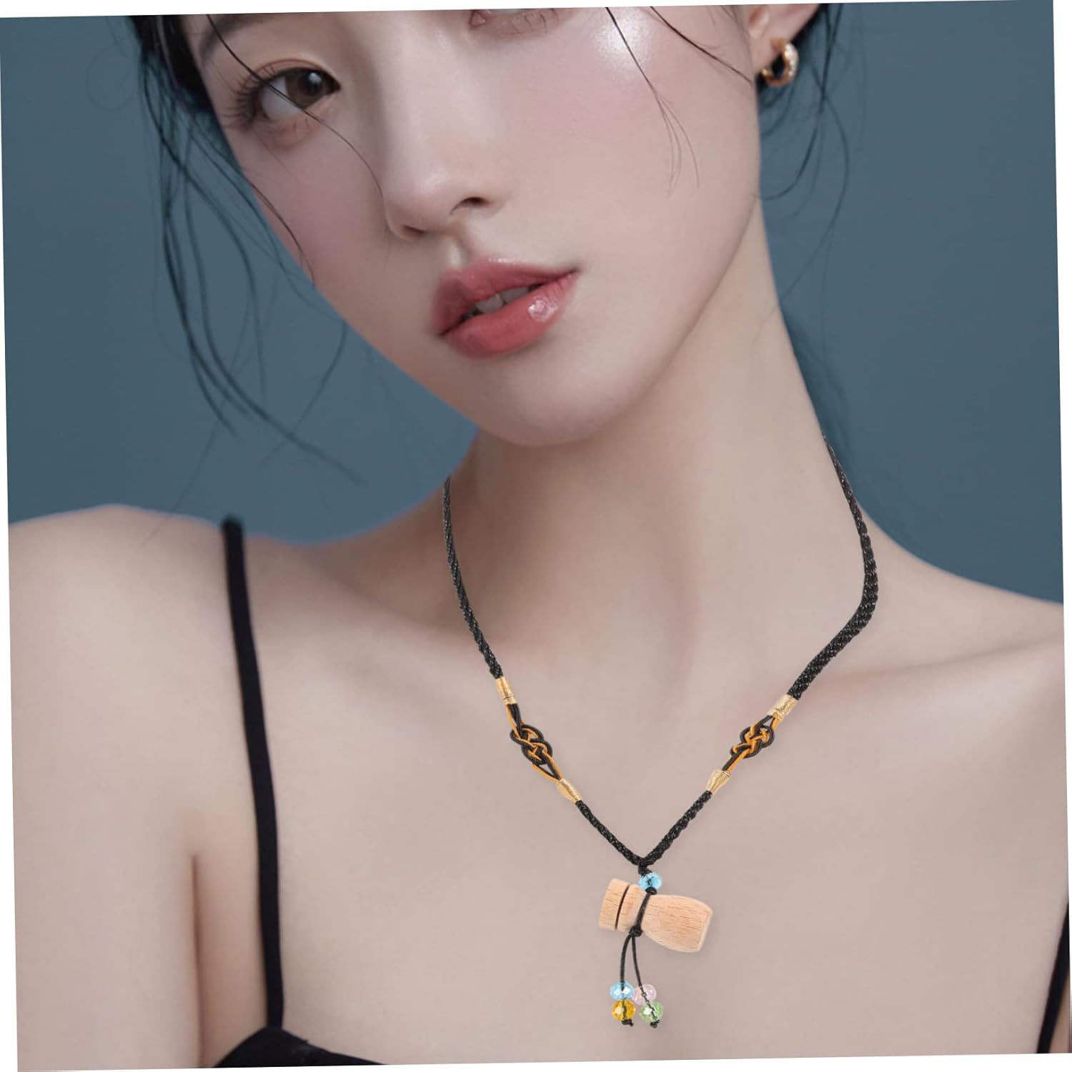 Happyyami 2pcs Essential Oil Diffuser Pendant Necklace