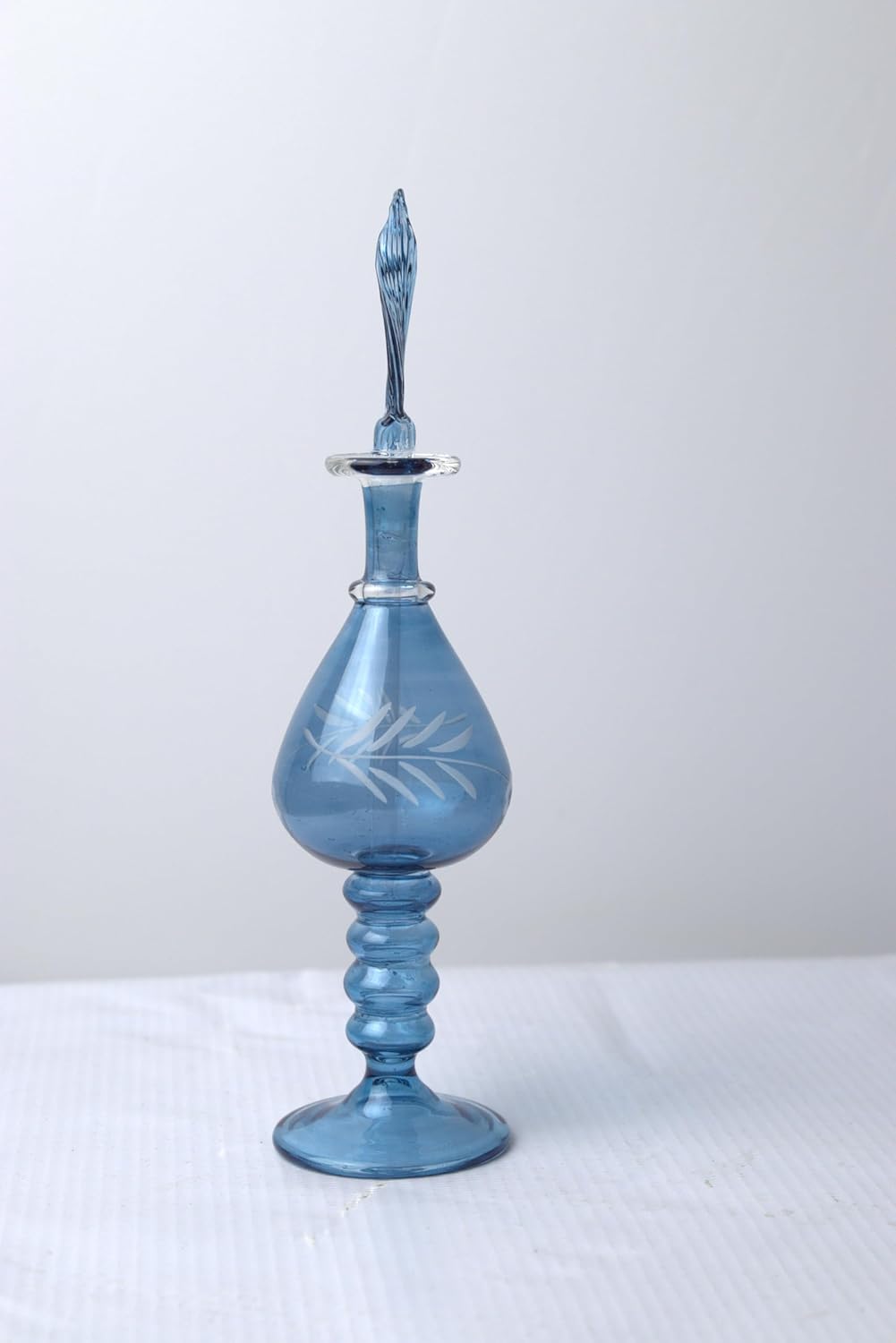 Ornamenta Handcrafted Blue Glass Perfume Bottle