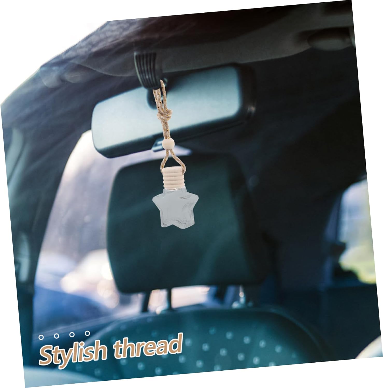 PartyKindom 2pcs Car Freshener Bottles Aromatherapy Hanging Pendant Empty Perfume Bottle for Car Decor