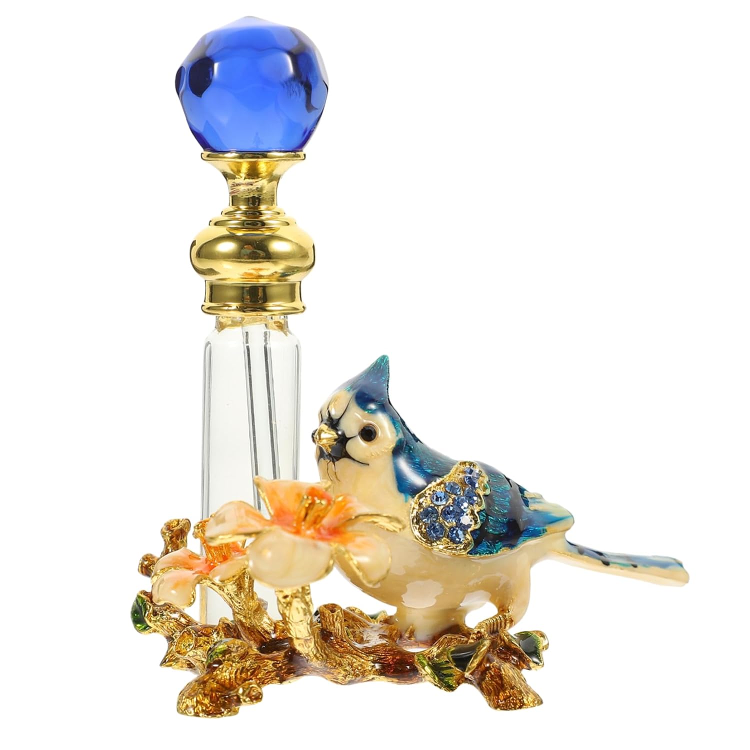 Elegant Essential Oil Container Retro Empty Perfume Bottle with Decorative Design for Desktop Decor and Travel Use