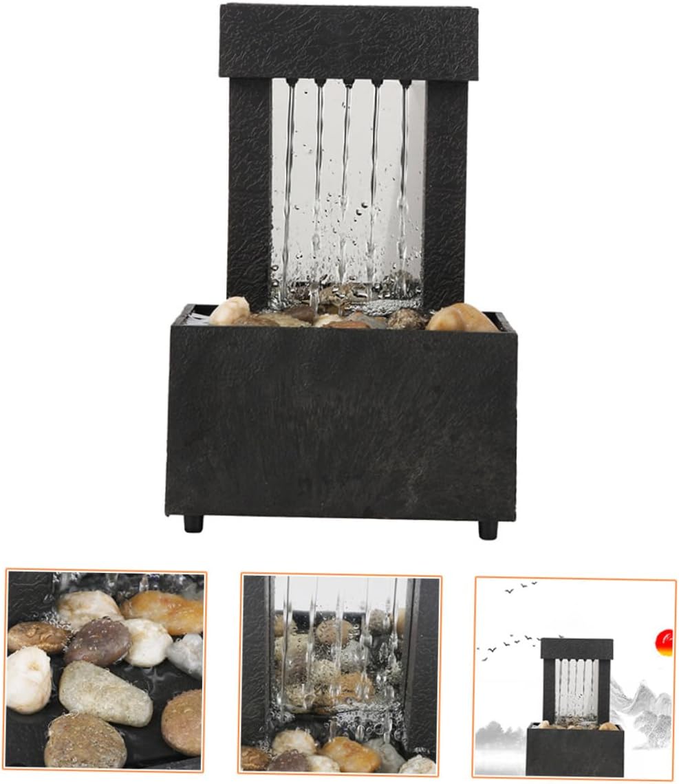 ORFOFE Tabletop Fountain Indoor Mini Waterfall Decor