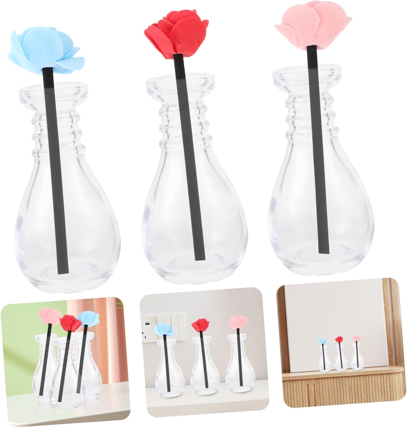 3sets Fragrance Test Cups with Reusable Scents Sticks