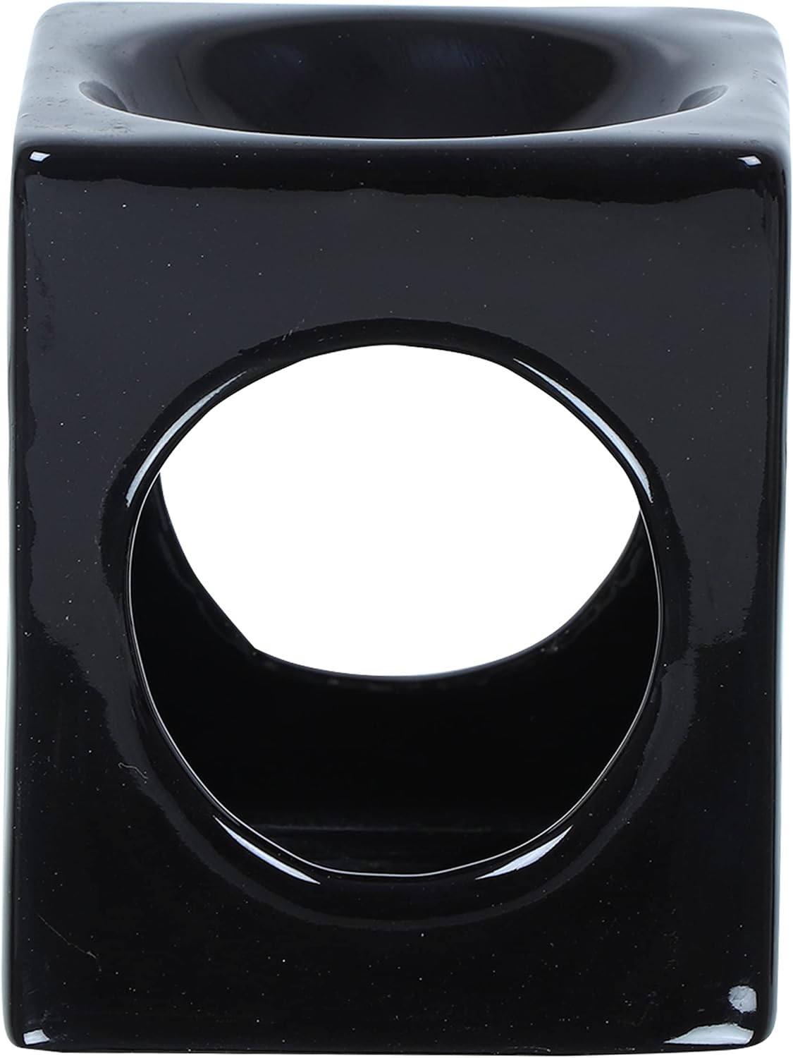 Ceramic Tealight Candle Holder for Aromatherapy Oil Diffuser Black 8x65cm Home Decor Accessory