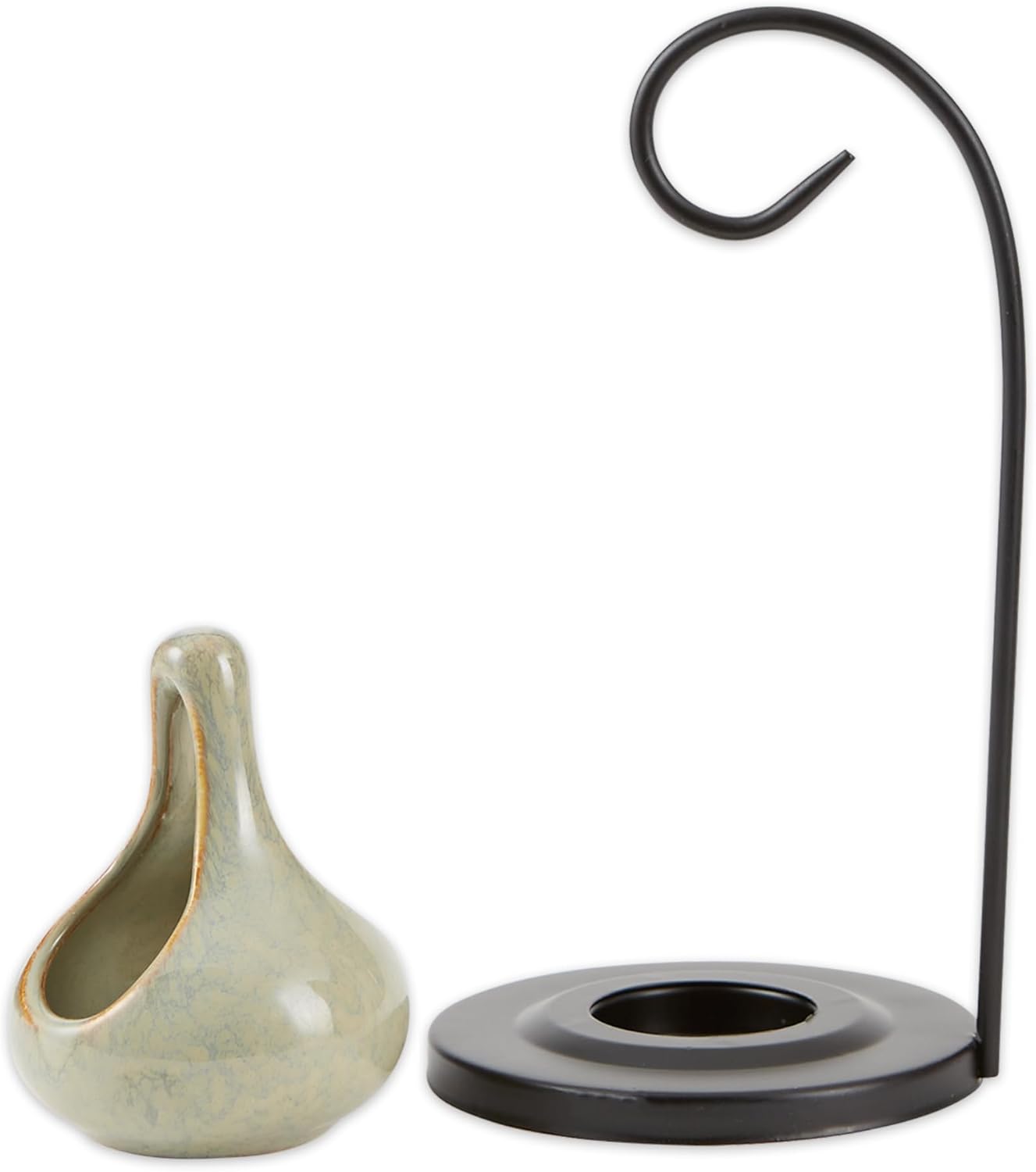 Folk Art Porcelain Tear Drop Oil Warmer Candle Holder