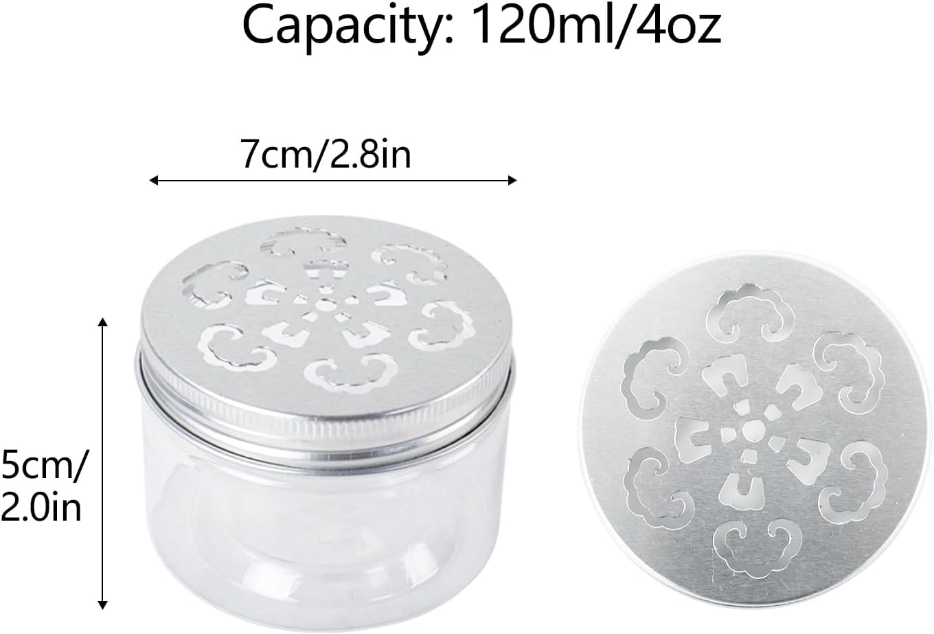 Klmnop 8pcs 4oz Scent Beads Container with Clear Hollow Lid