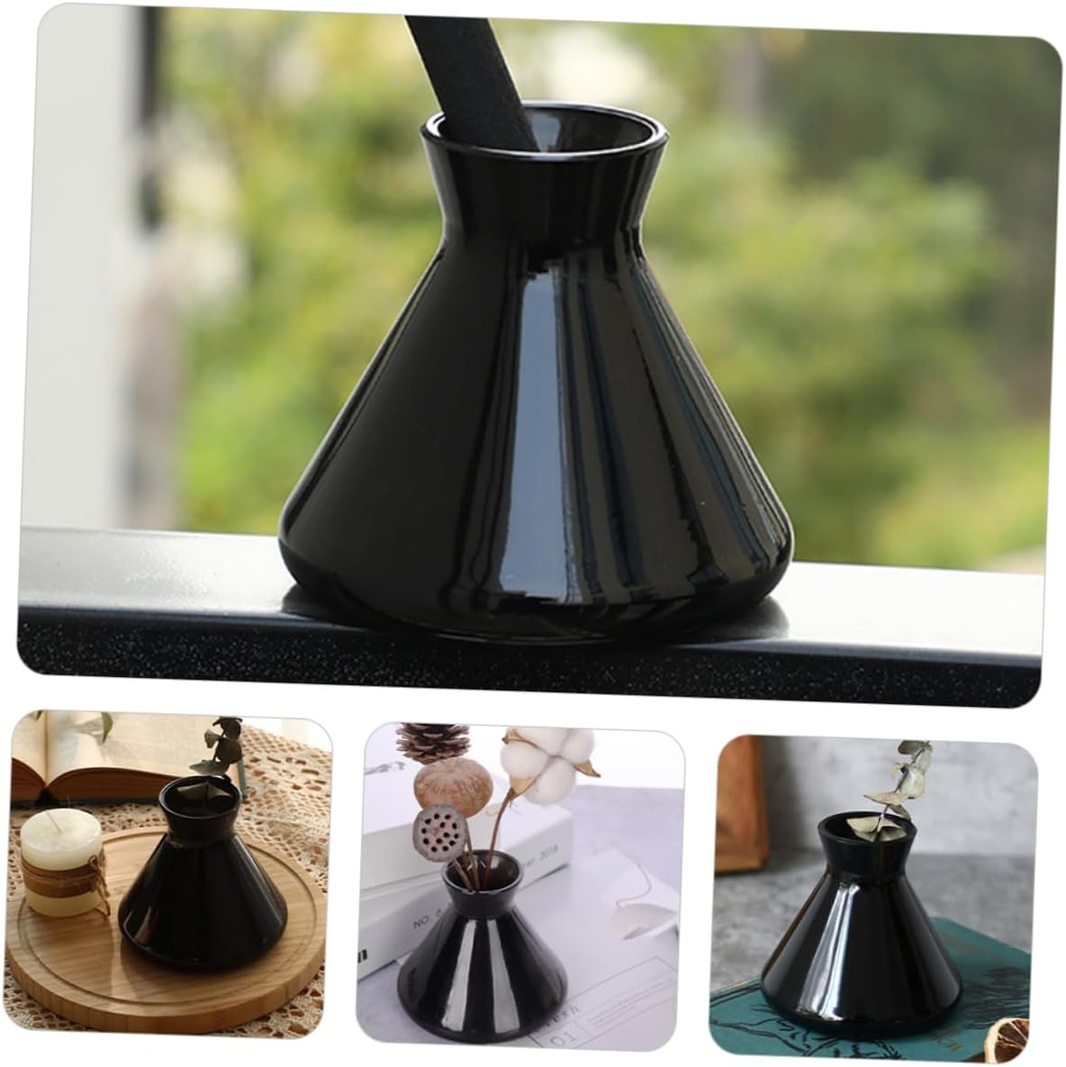 SOLUSTRE Aroma Diffuser Glass Bottle Decor for Bedroom and Home Use