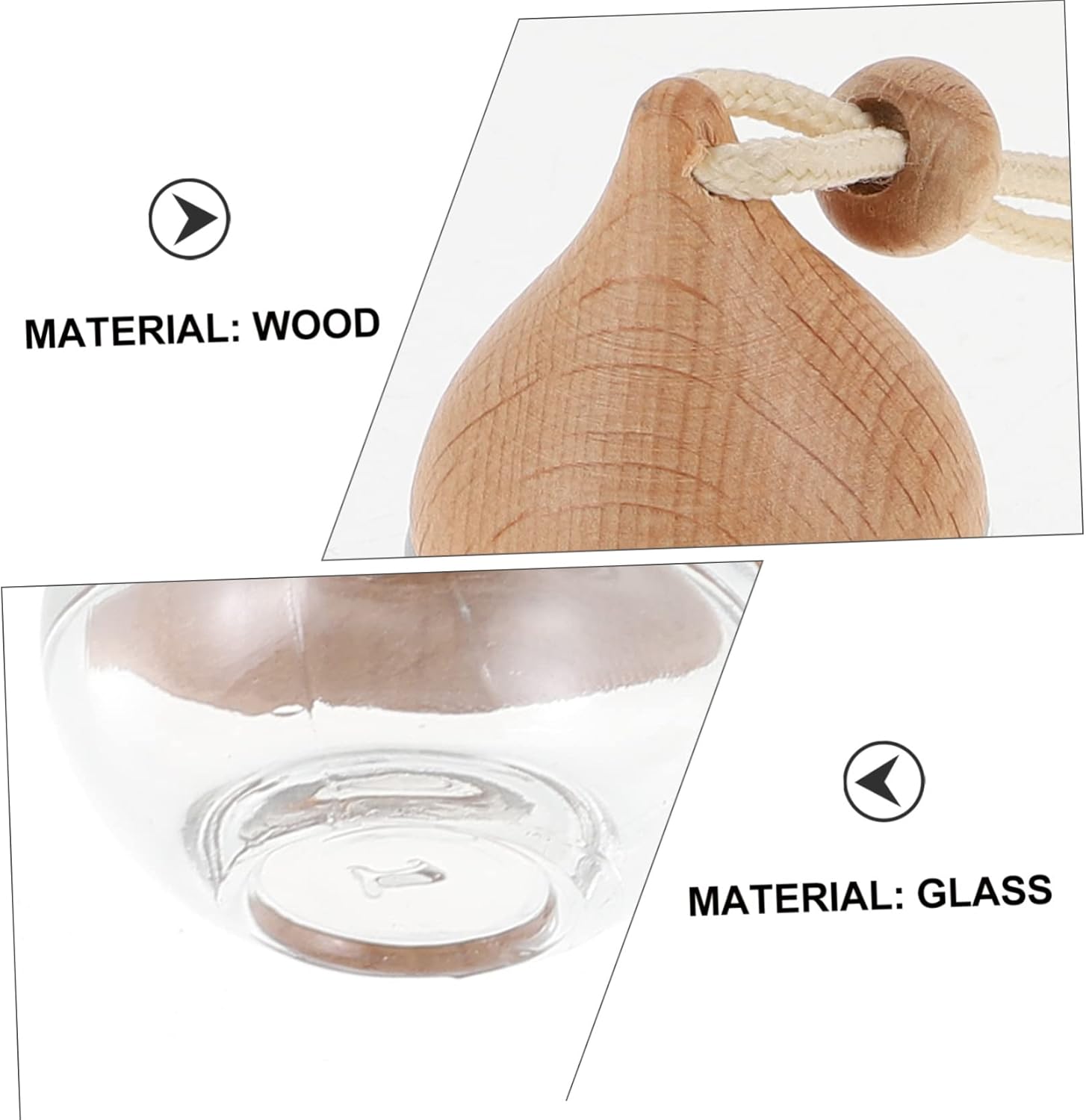 HEALLILY 6Pcs Car Essential Oil Diffuser Bottles Decorative Hanging Perfume Decor