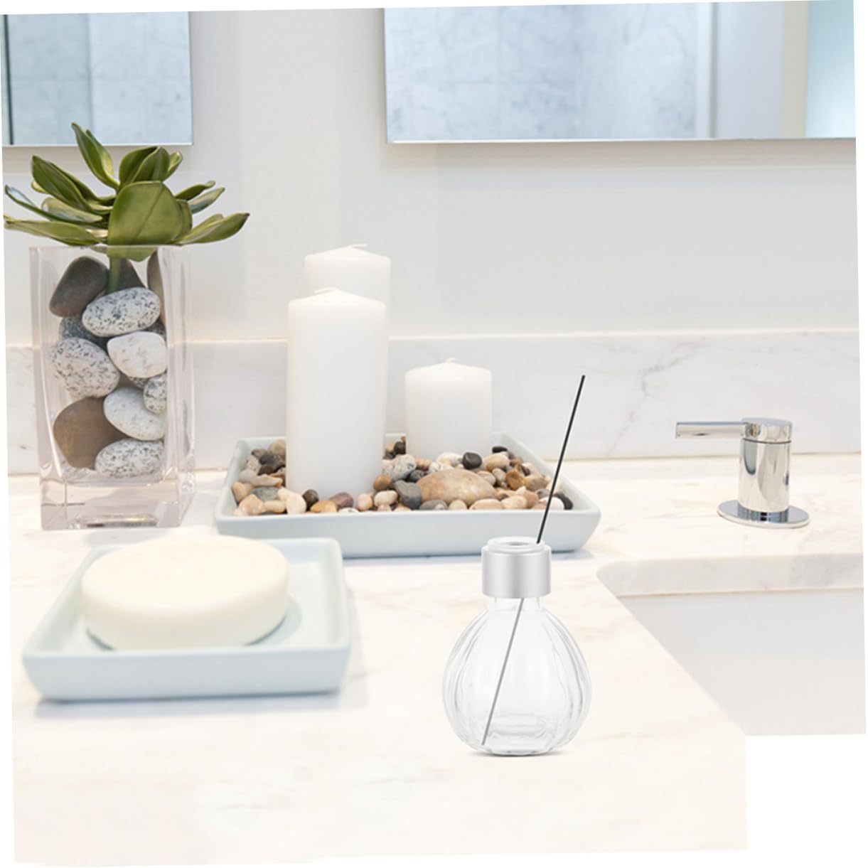 2pcs Diffuser Bottles Glass Containers for Essential Oils Home Decor