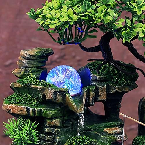 Xianikoho Indoor Waterfall Fountain with LED Lights