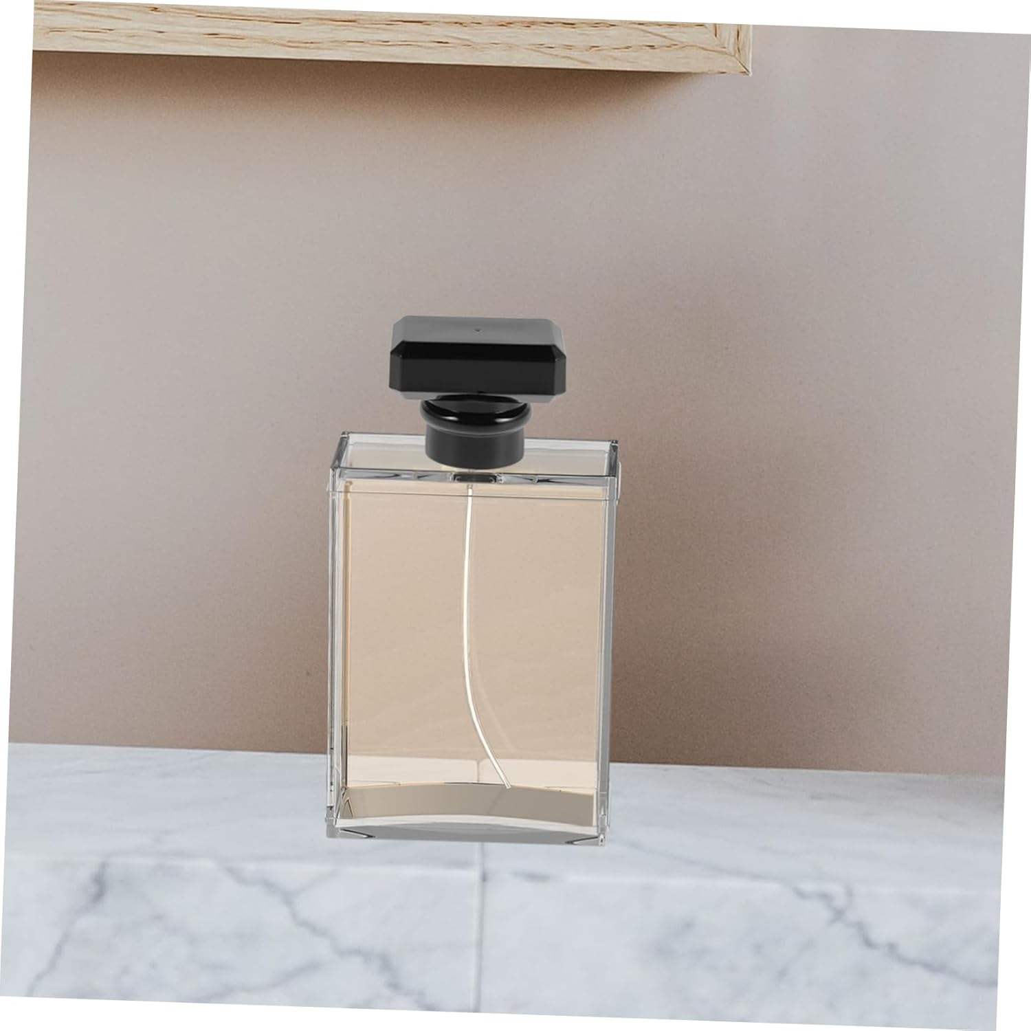 5pcs Black Square Plastic Perfume Bottle Caps for Travel Parties