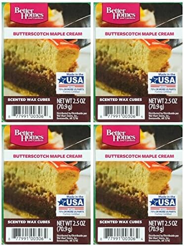 Better Homes and Gardens Butterscotch Maple Cream Wax Cubes 4-Pack