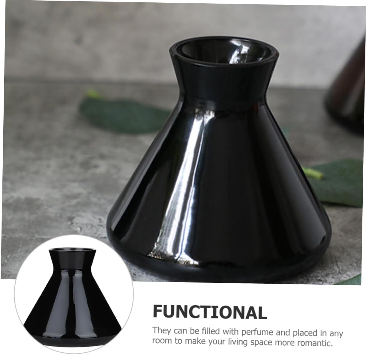 HolidyoYo Aromatherapy Essential Oil Diffuser Bottle Decor Glass