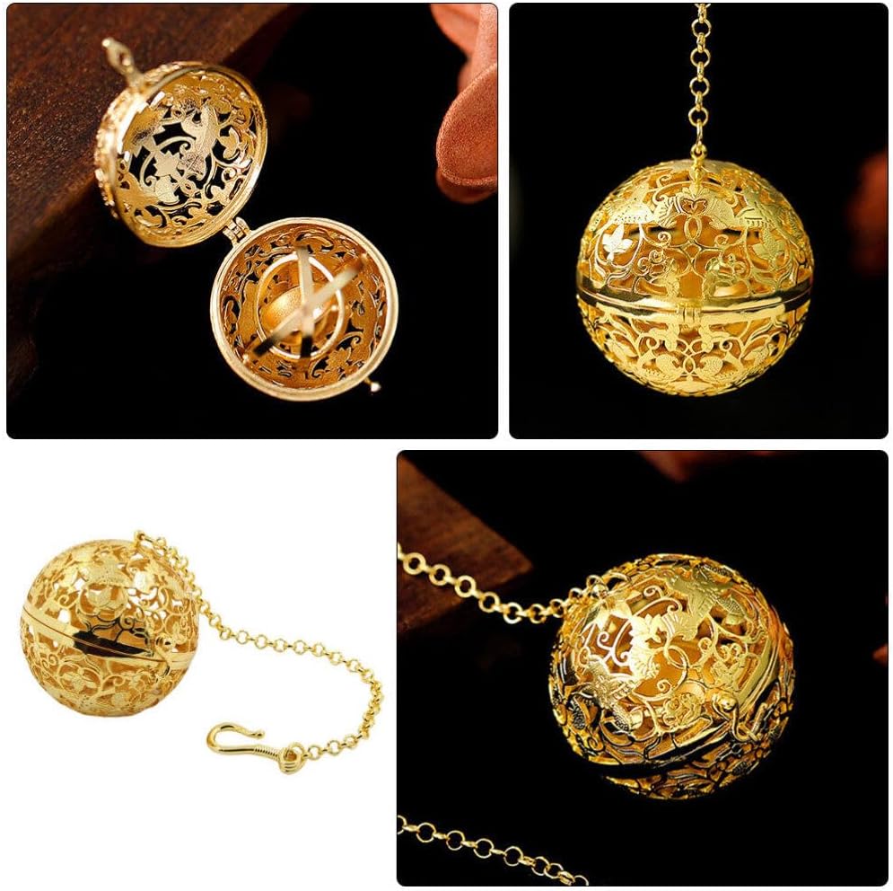 POPETPOP Brass Aromatherapy Ball Pendant for Home and Car