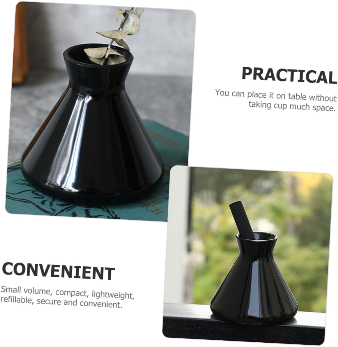 HolidyoYo Aromatherapy Essential Oil Diffuser Bottle Decor Glass