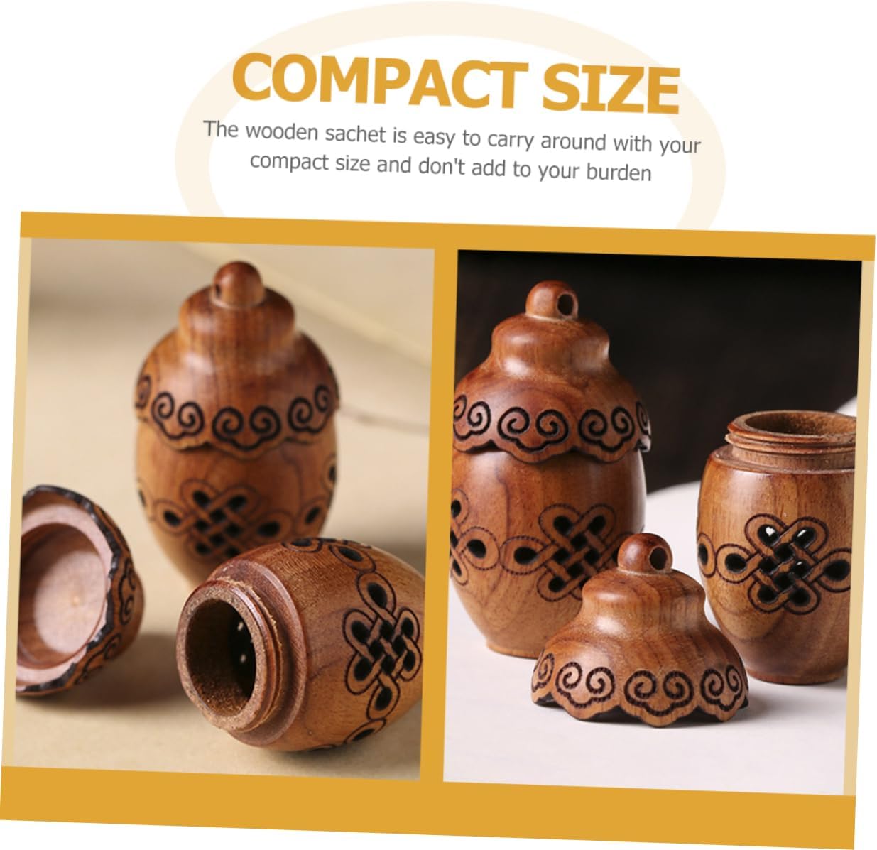 Hollow Aromatherapy Bottle Pendant with Rotating Design