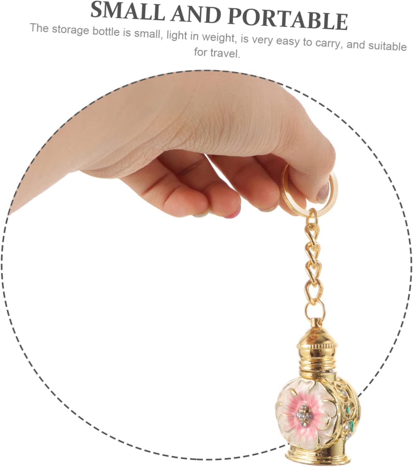 3ml Vintage Style Mini Dubai Zinc Alloy Perfume Bottle for Travel