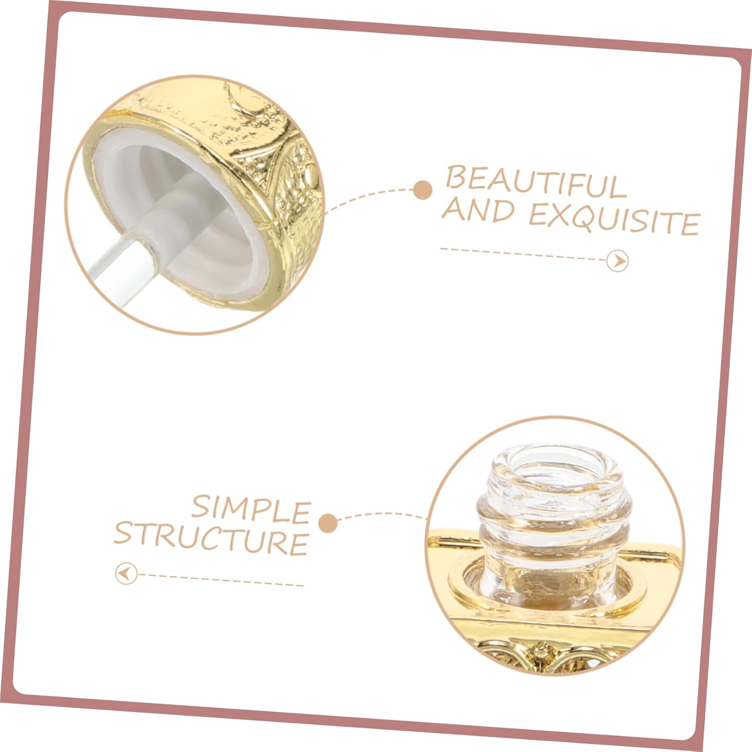 Egyptian Perfume Bottle Hollow Pattern Elegant Travel Atomizer for Essential Oils