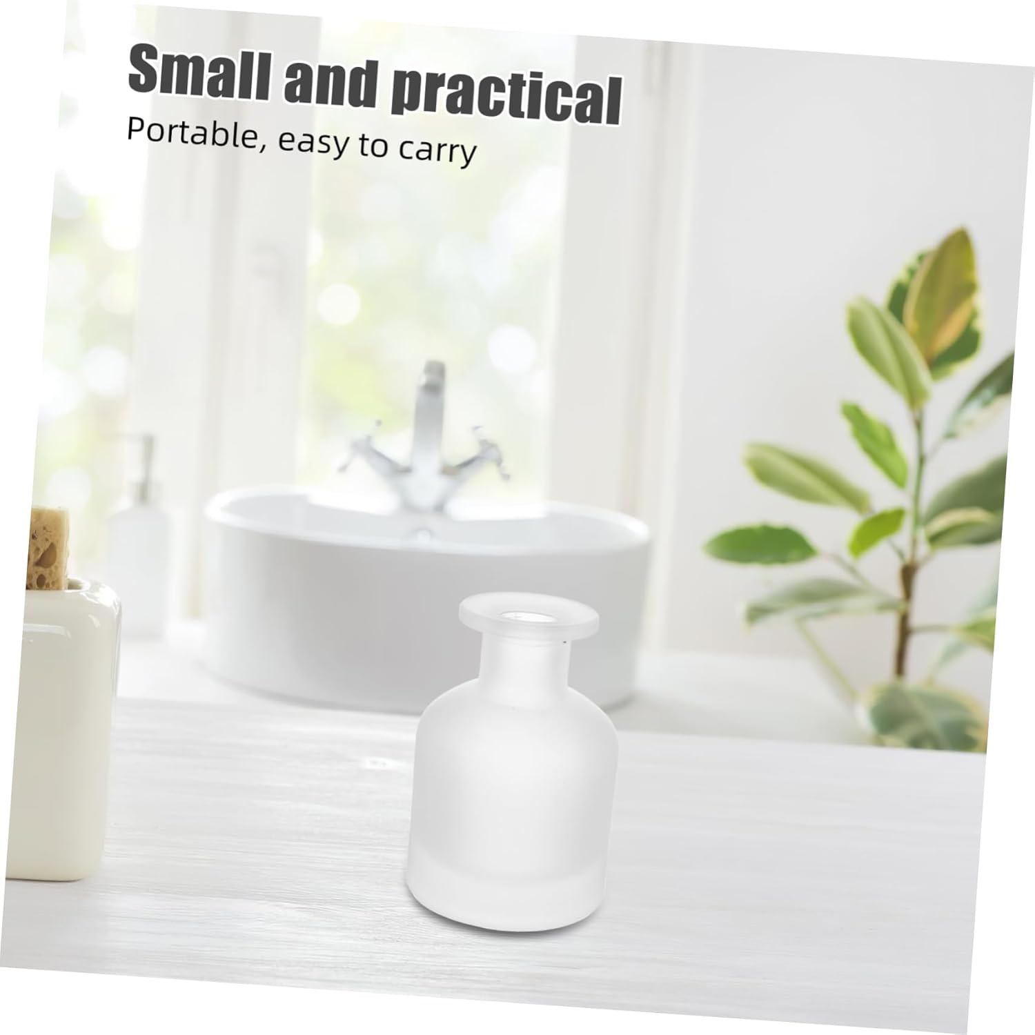 Didiseaon 2pcs Decorative Glass Diffuser Bottles 150ml