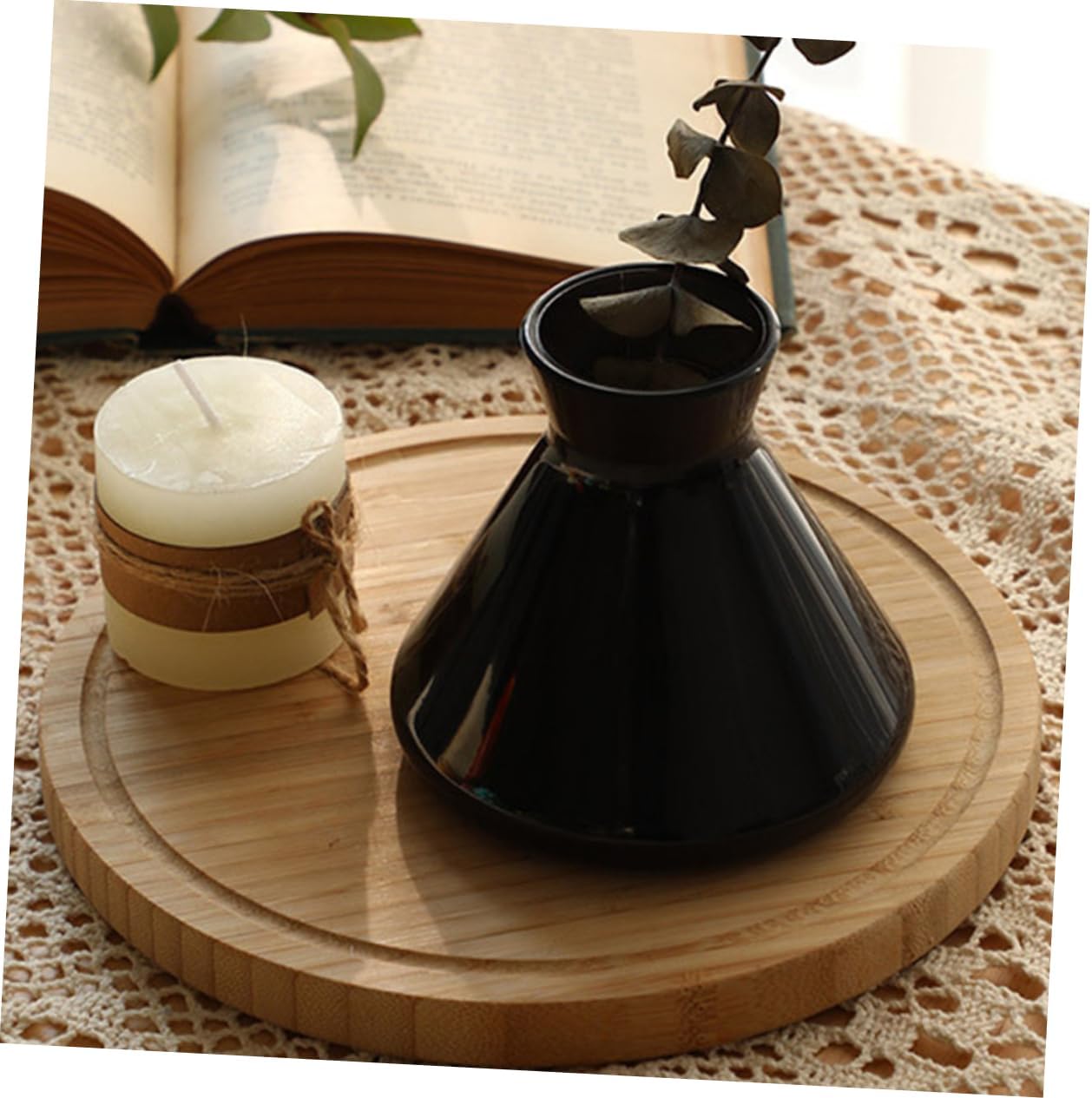 Happyyami Glass Aromatherapy Diffuser Bottle for Home Decor