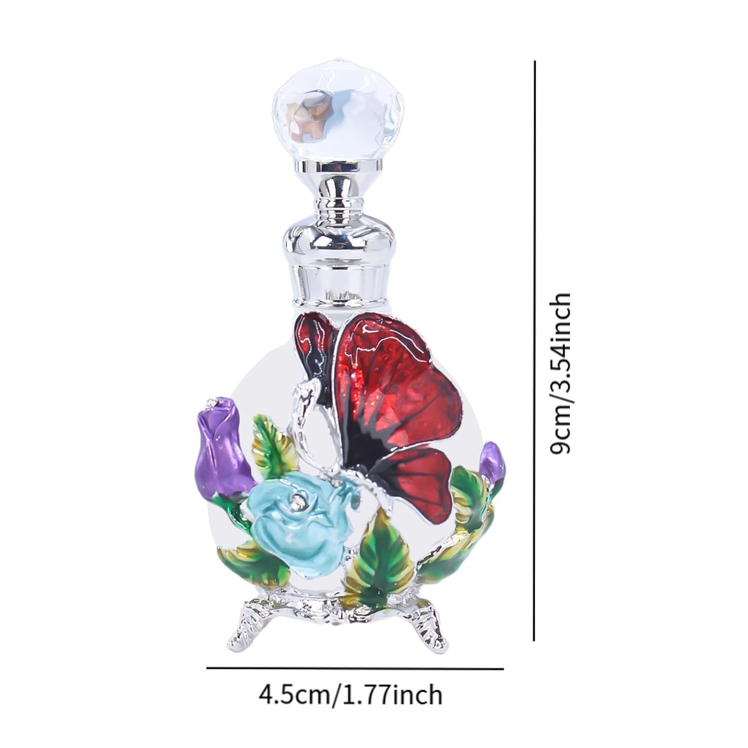 Red Glass Perfume Vial 25ml Refillable Decanter