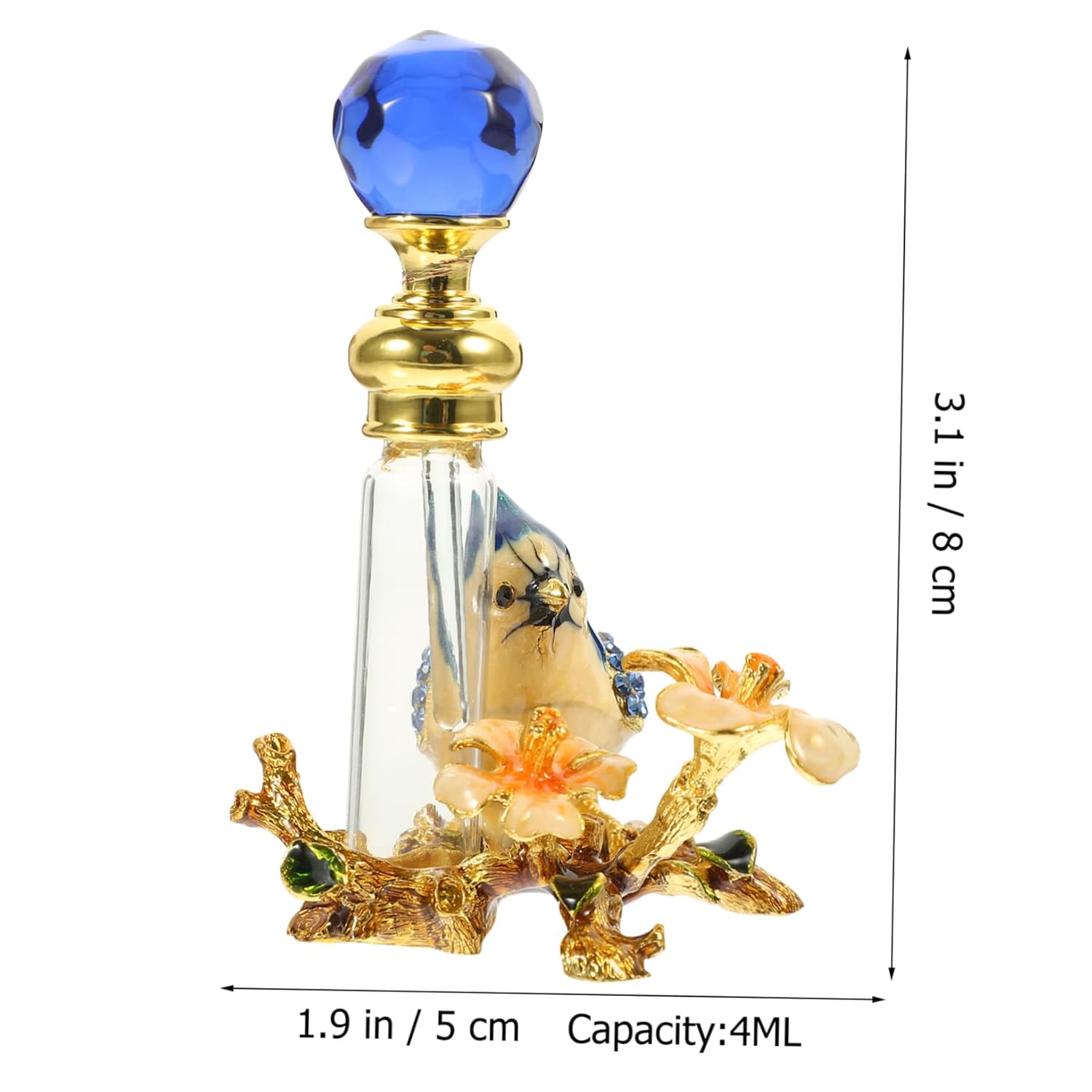 Elegant Essential Oil Container Retro Empty Perfume Bottle with Decorative Design for Desktop Decor and Travel Use